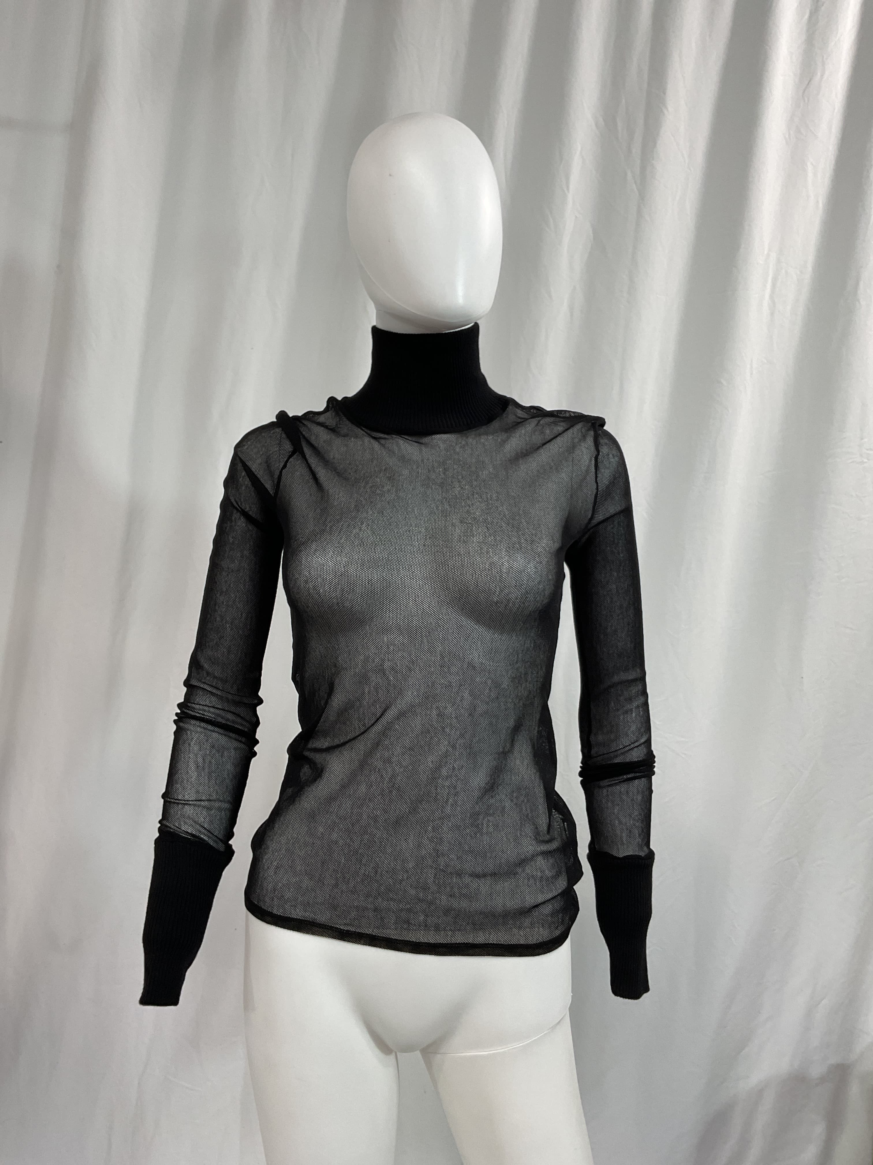 Mesh Cuffed Turtleneck - Image 3