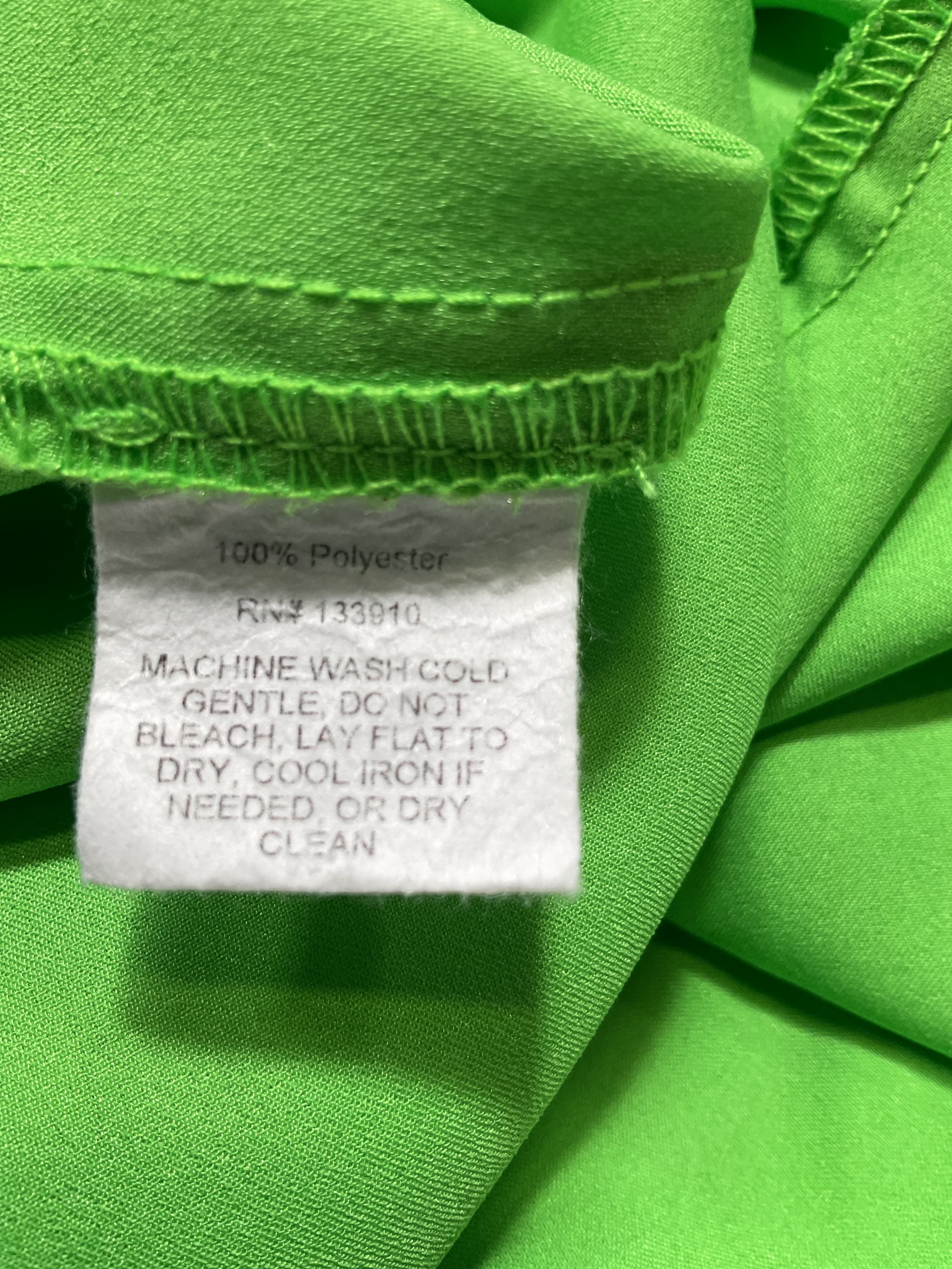 Smith Button Down In Bright Green Luxe Satin - Image 4