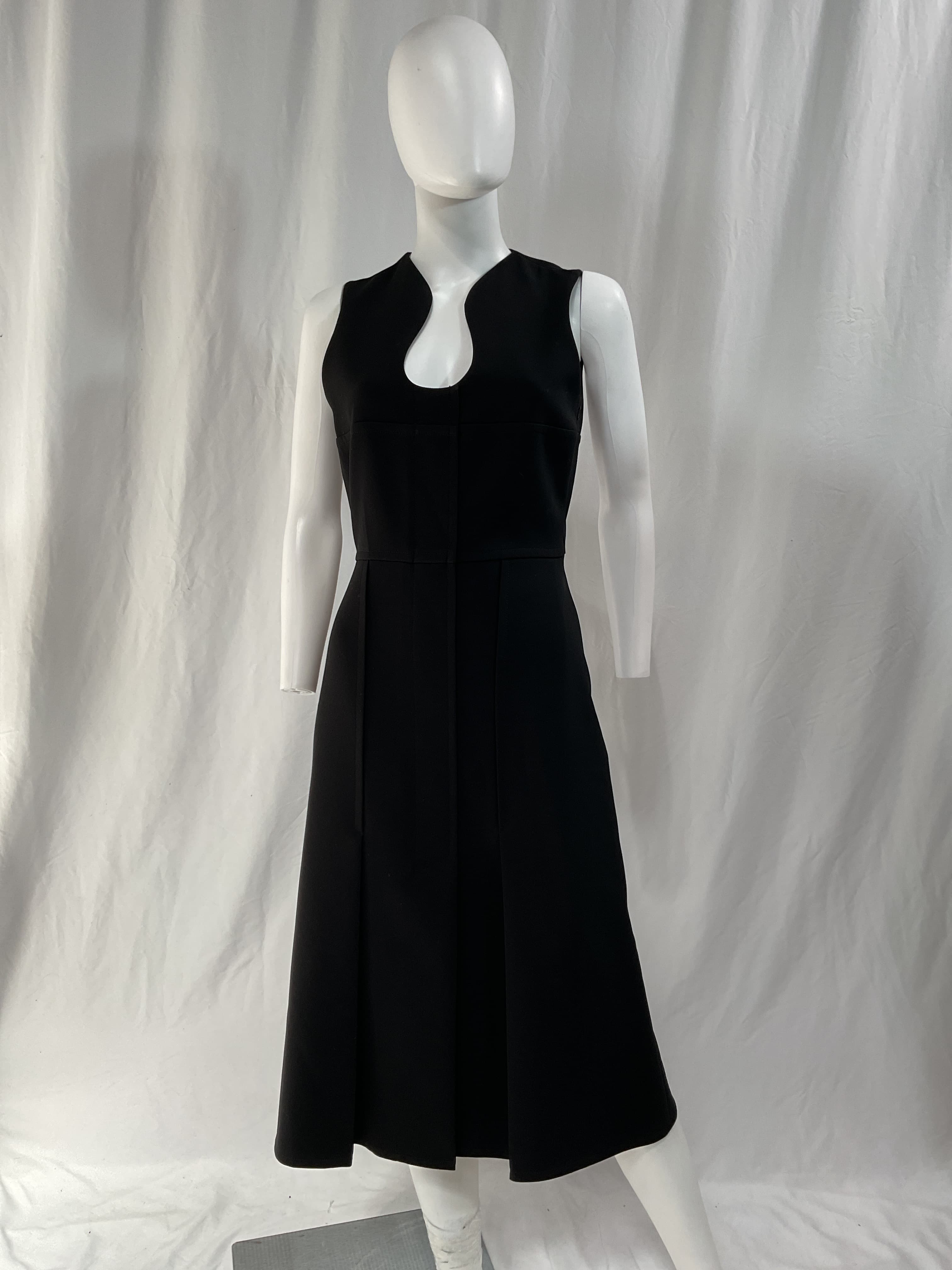 Pleated Crepe Midi Dress - Image 3