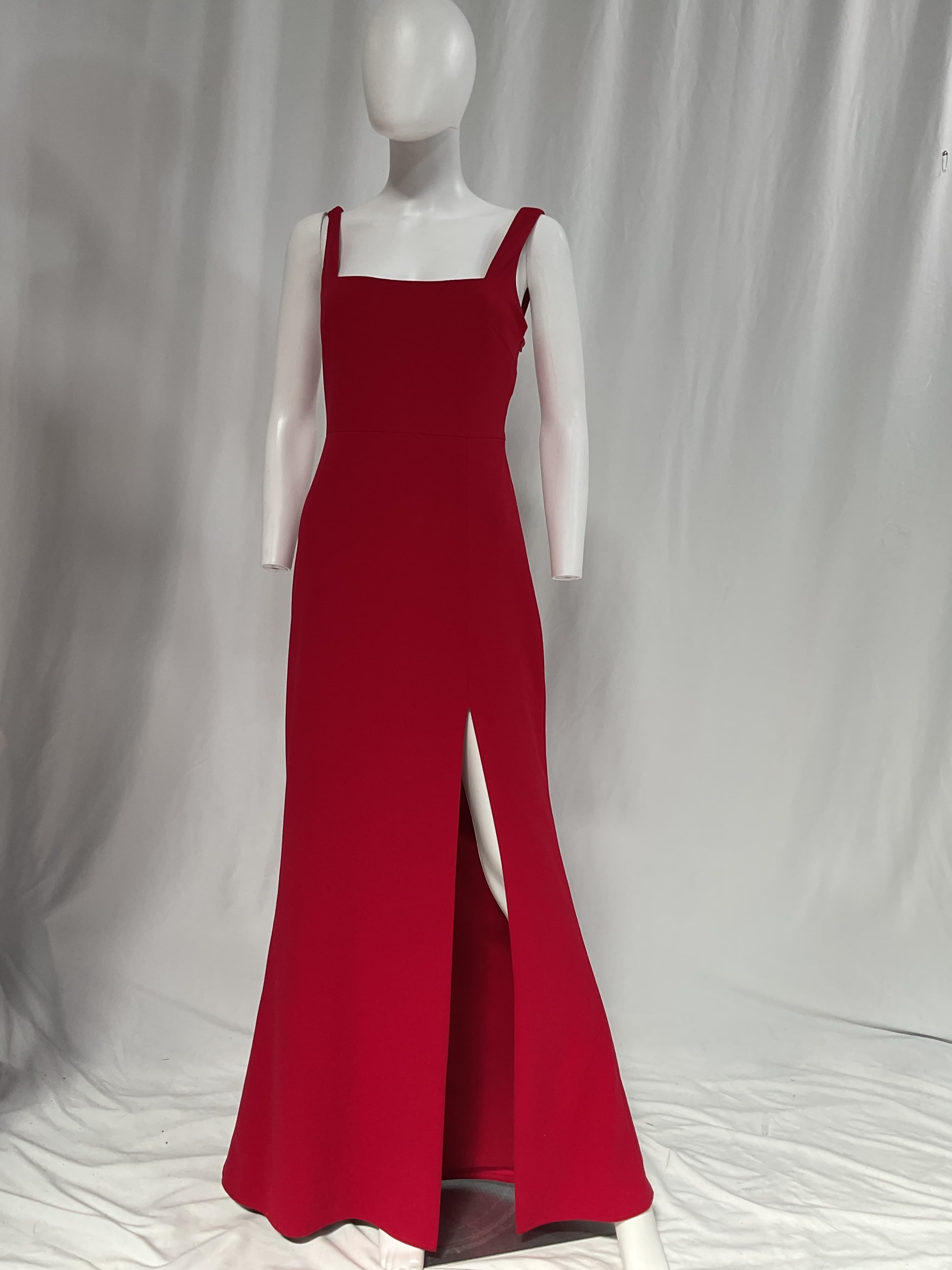 Blake Square-Neck Stretch Crepe Gown - Image 3