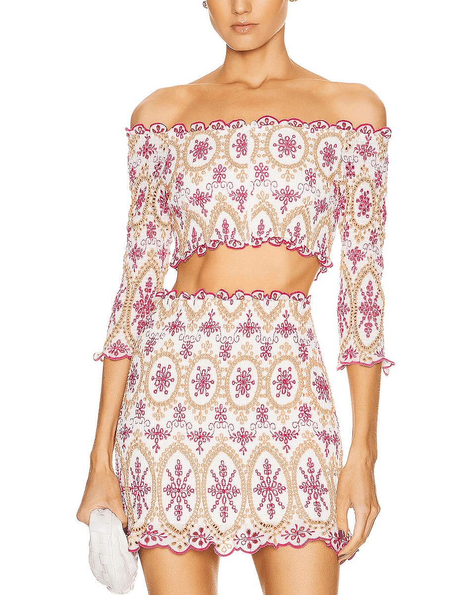 Marga Top In Pink & Orange - Image 1