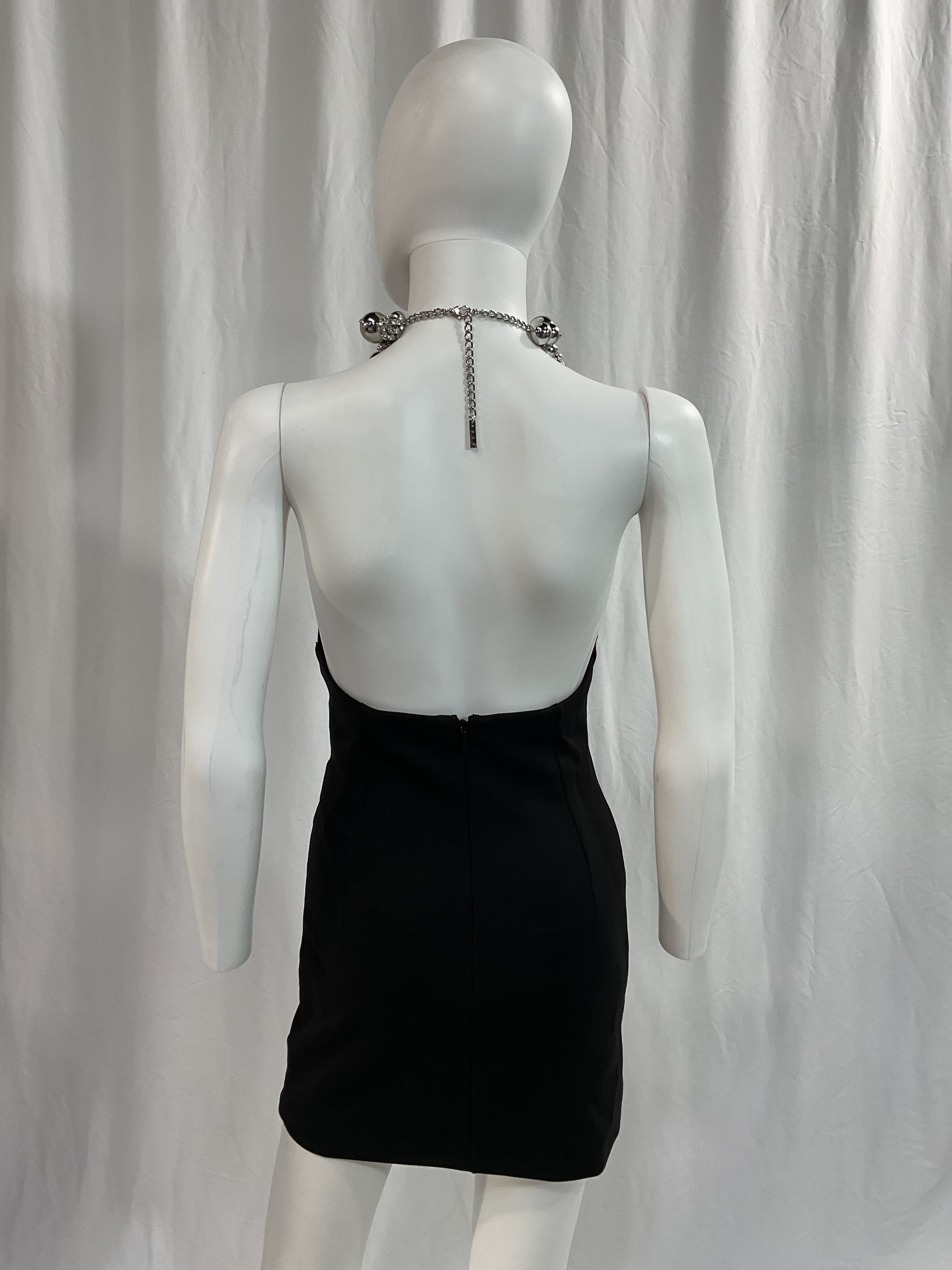Grape Cluster Halter Dress In Black - Image 2