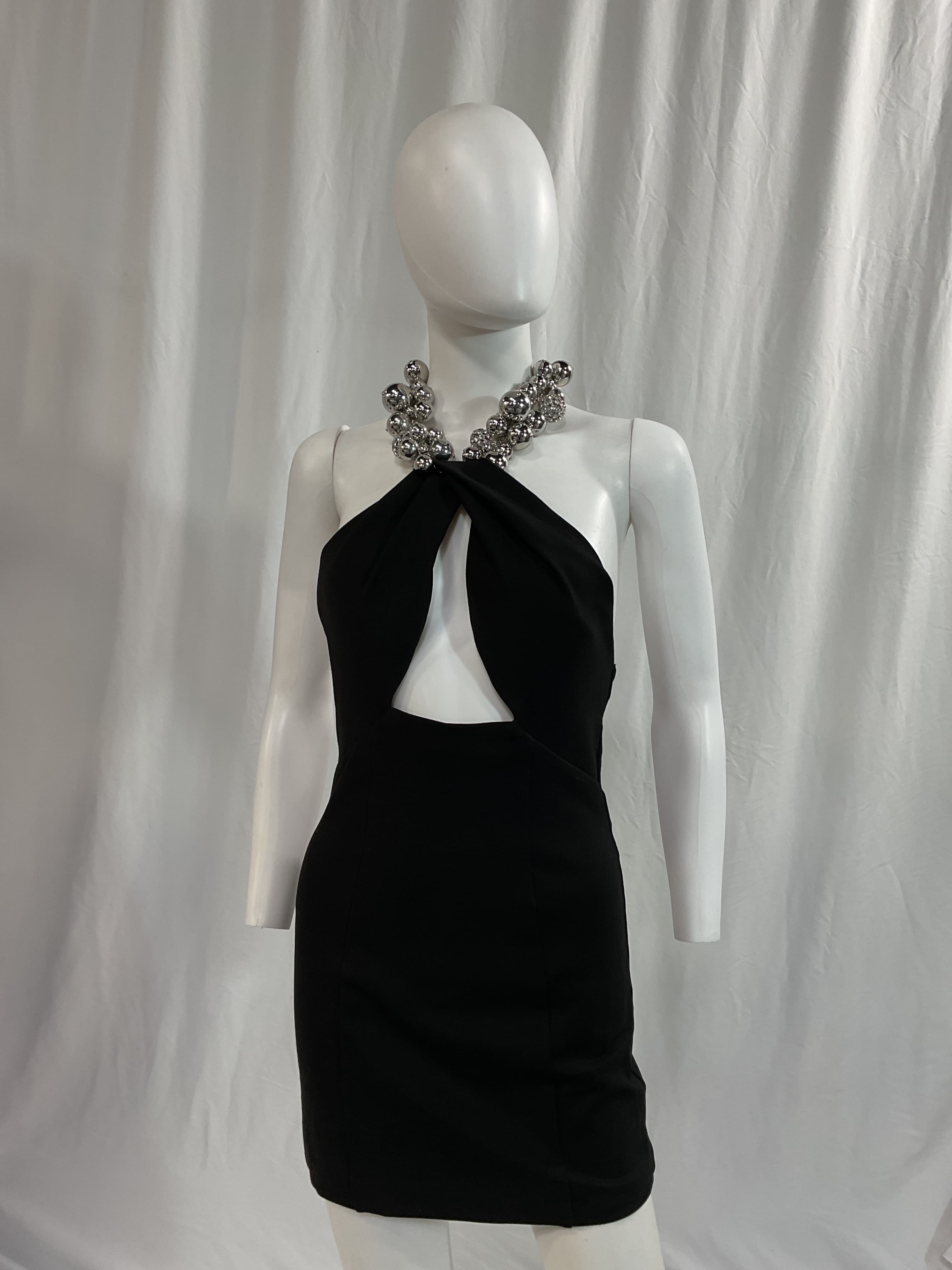 Grape Cluster Halter Dress In Black - Image 3