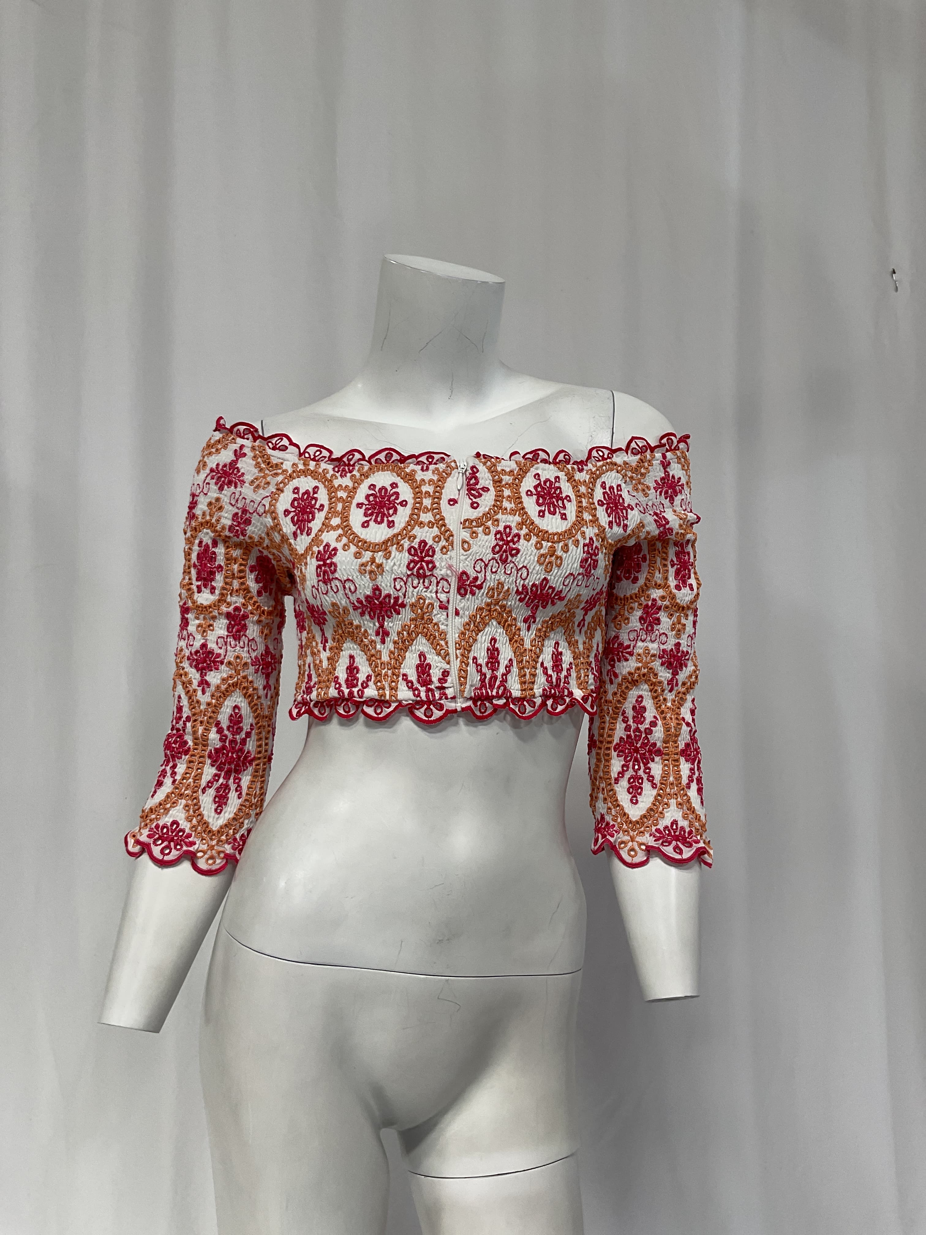 Marga Top In Pink & Orange - Image 4