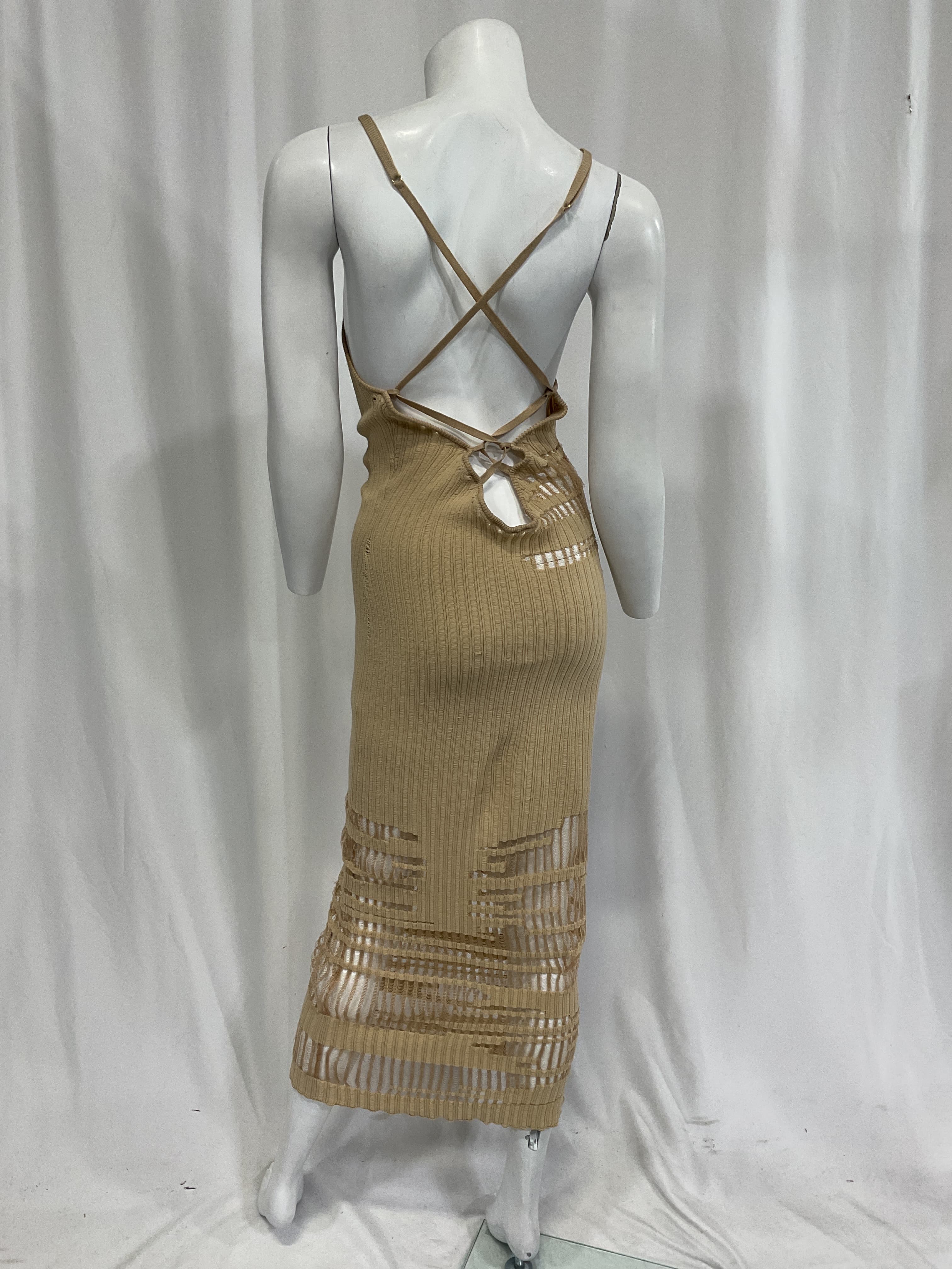 Nodin Knit Coverup Dress In Beach - Image 3