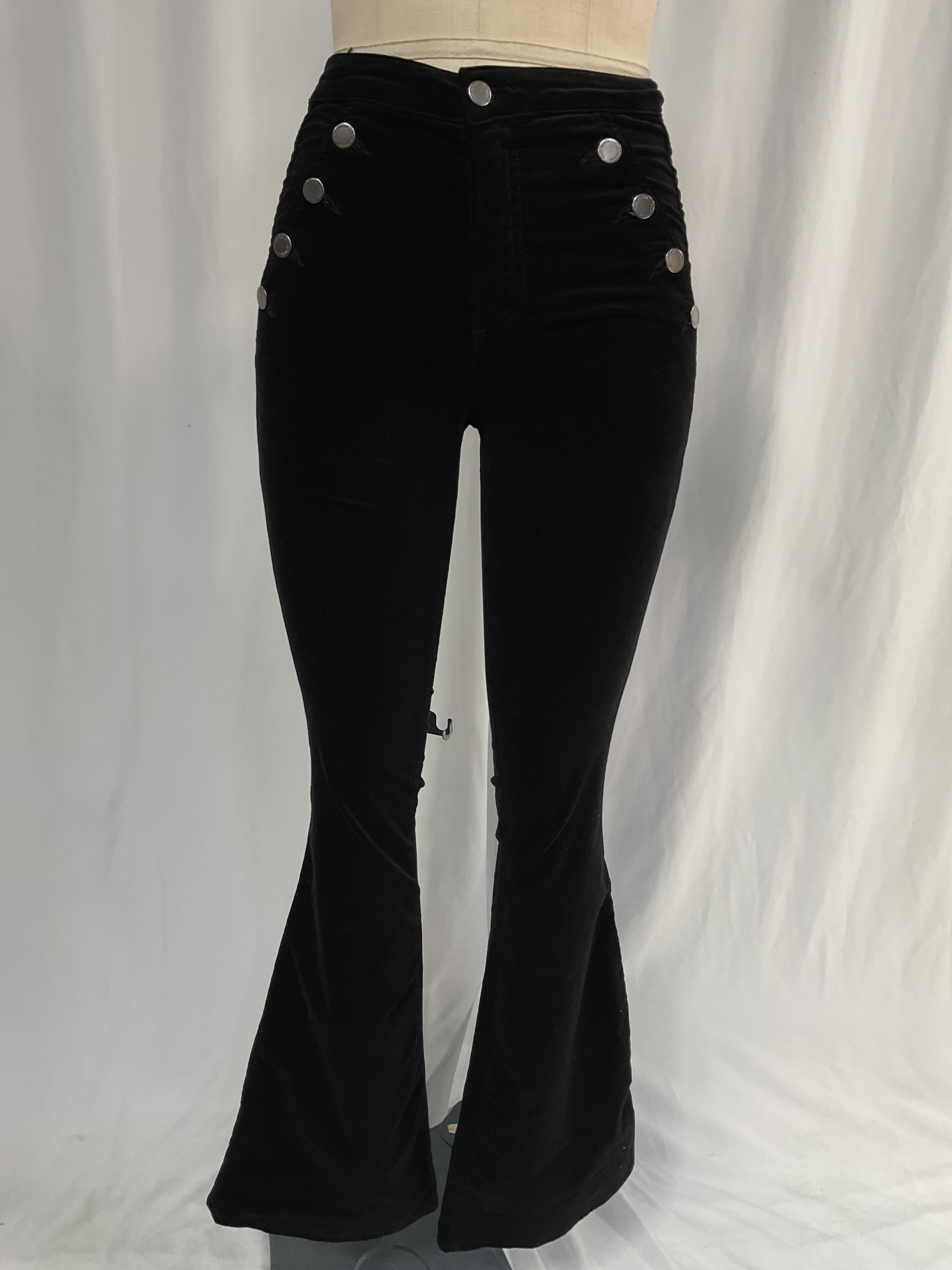 Helena High-Rise Velvet Flare Pant - Image 2