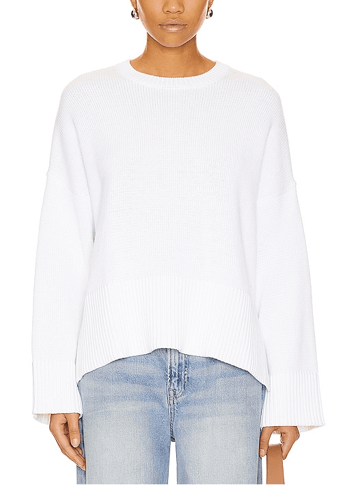 Relaxed Solid Crew In Bleach White - Image 1