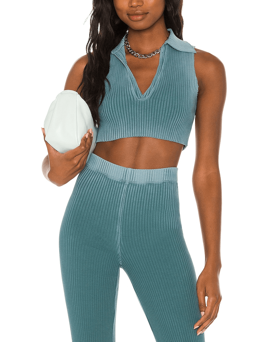 Revolve Ibiza Cropped Polo Tank - Image 1