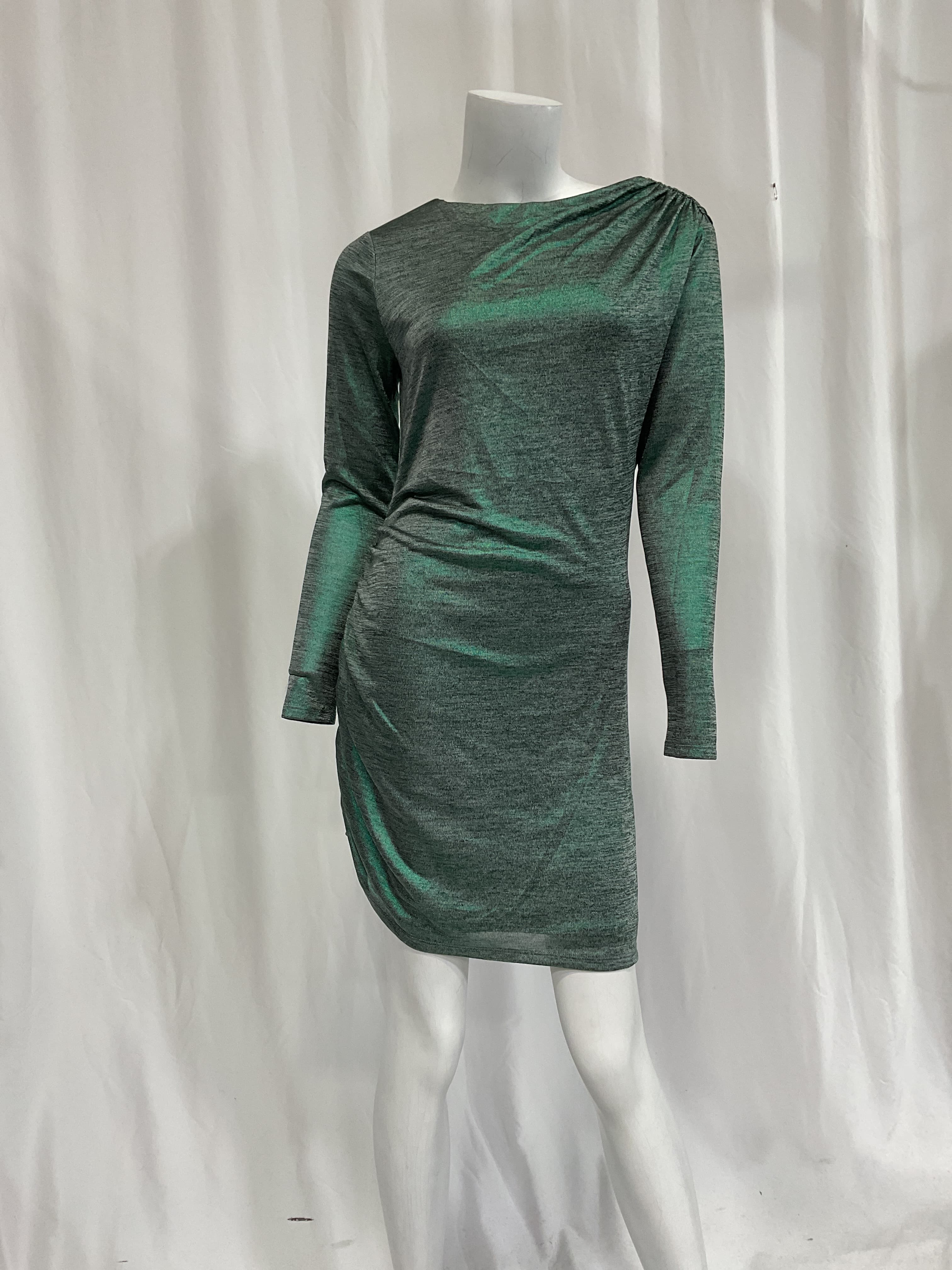 Louie Mini Dress In Emerald Green - Image 2