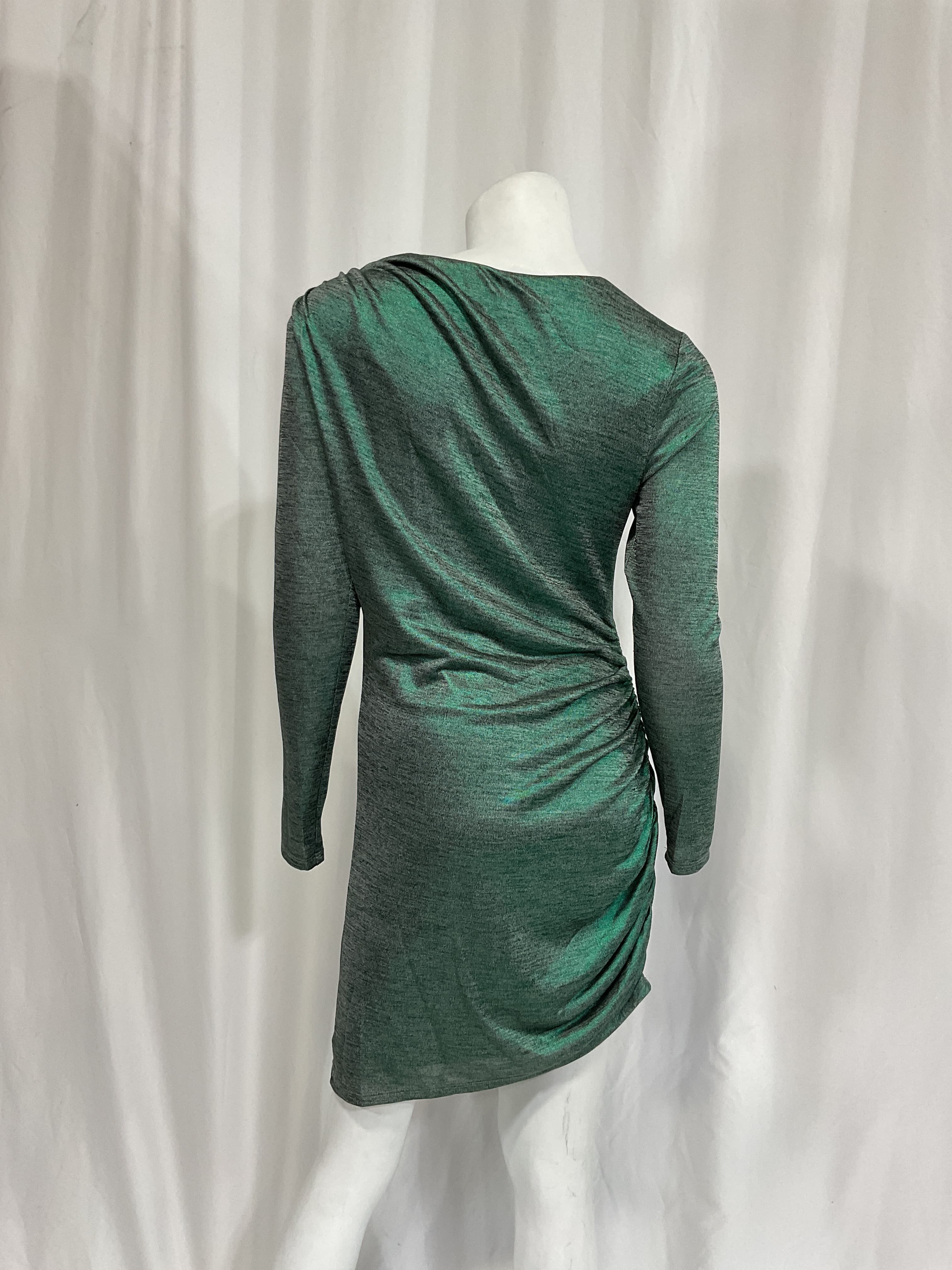 Louie Mini Dress In Emerald Green - Image 3