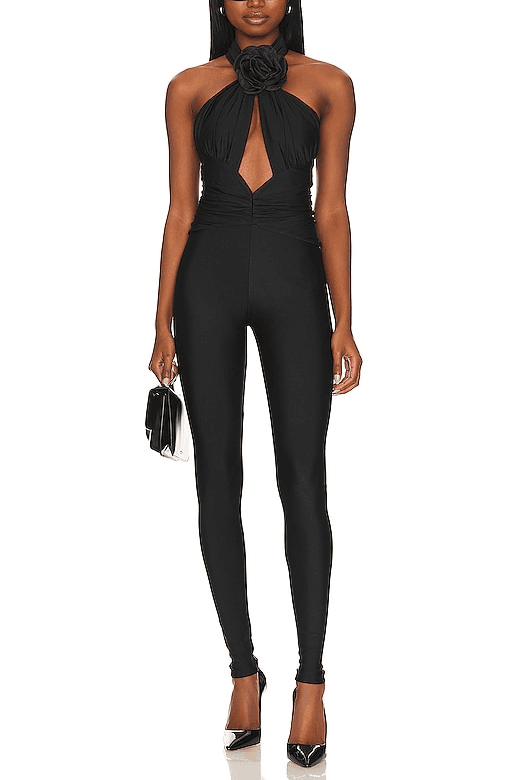 Abreen Catsuit In Black - Image 1