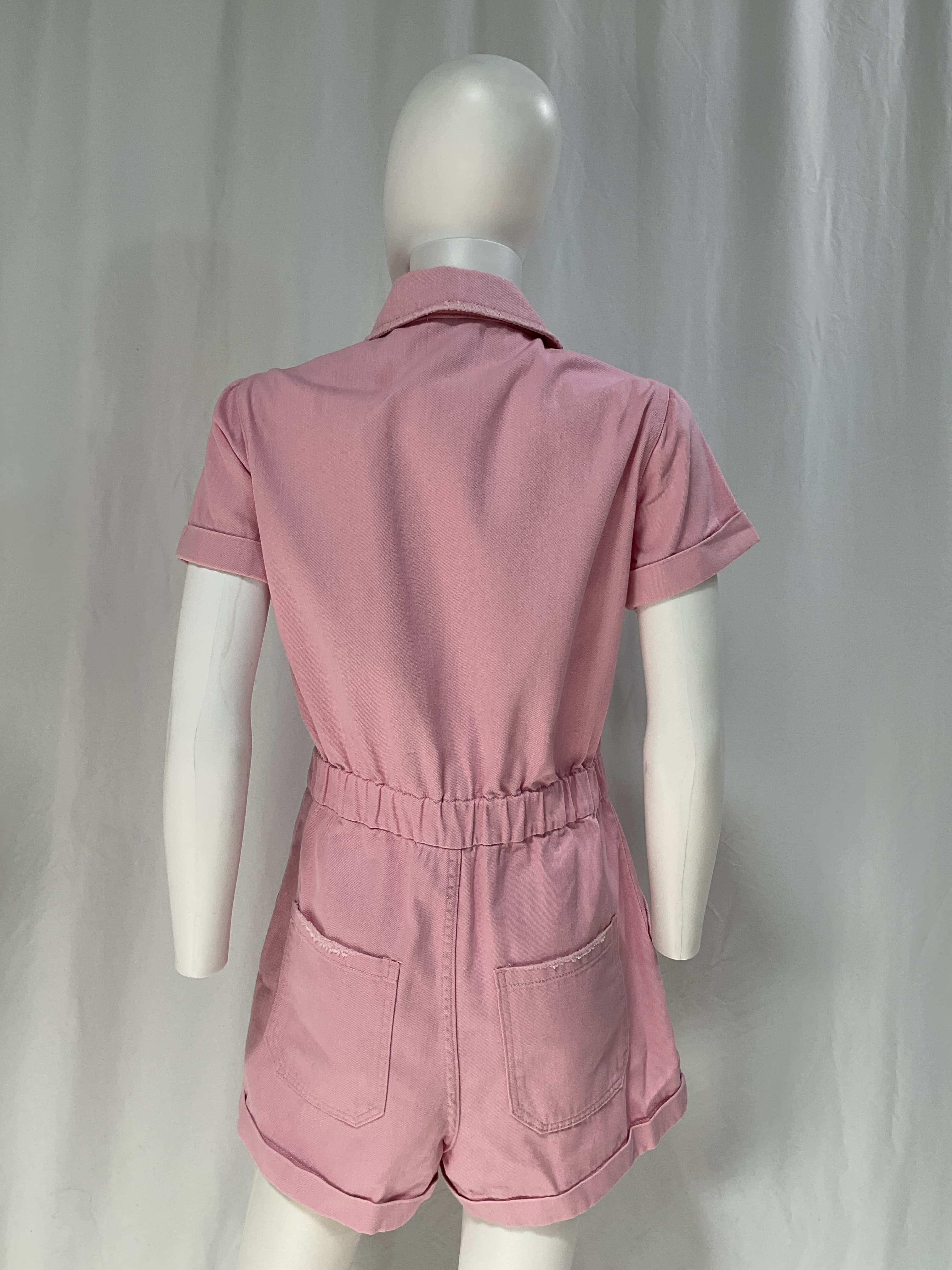 Cannon Romper In Pink Denim - Image 2