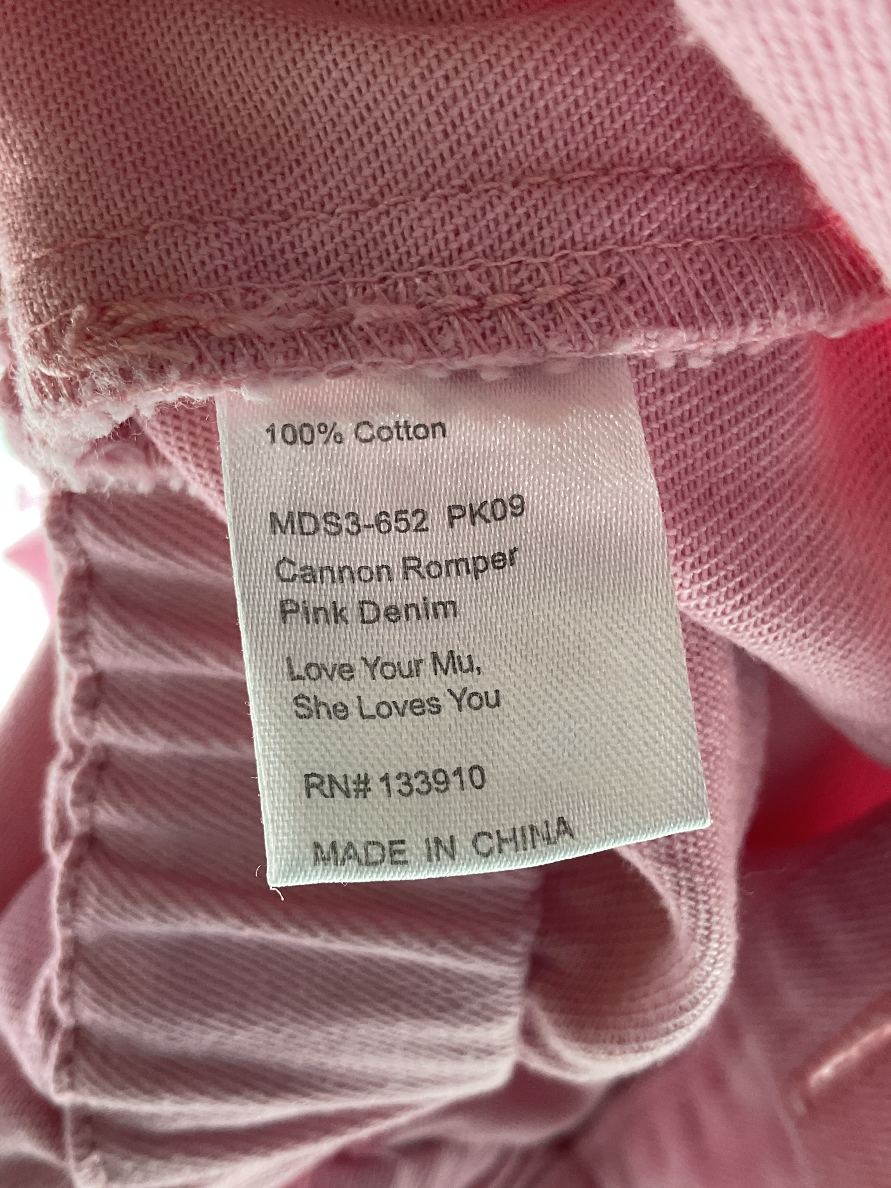 Cannon Romper In Pink Denim - Image 4