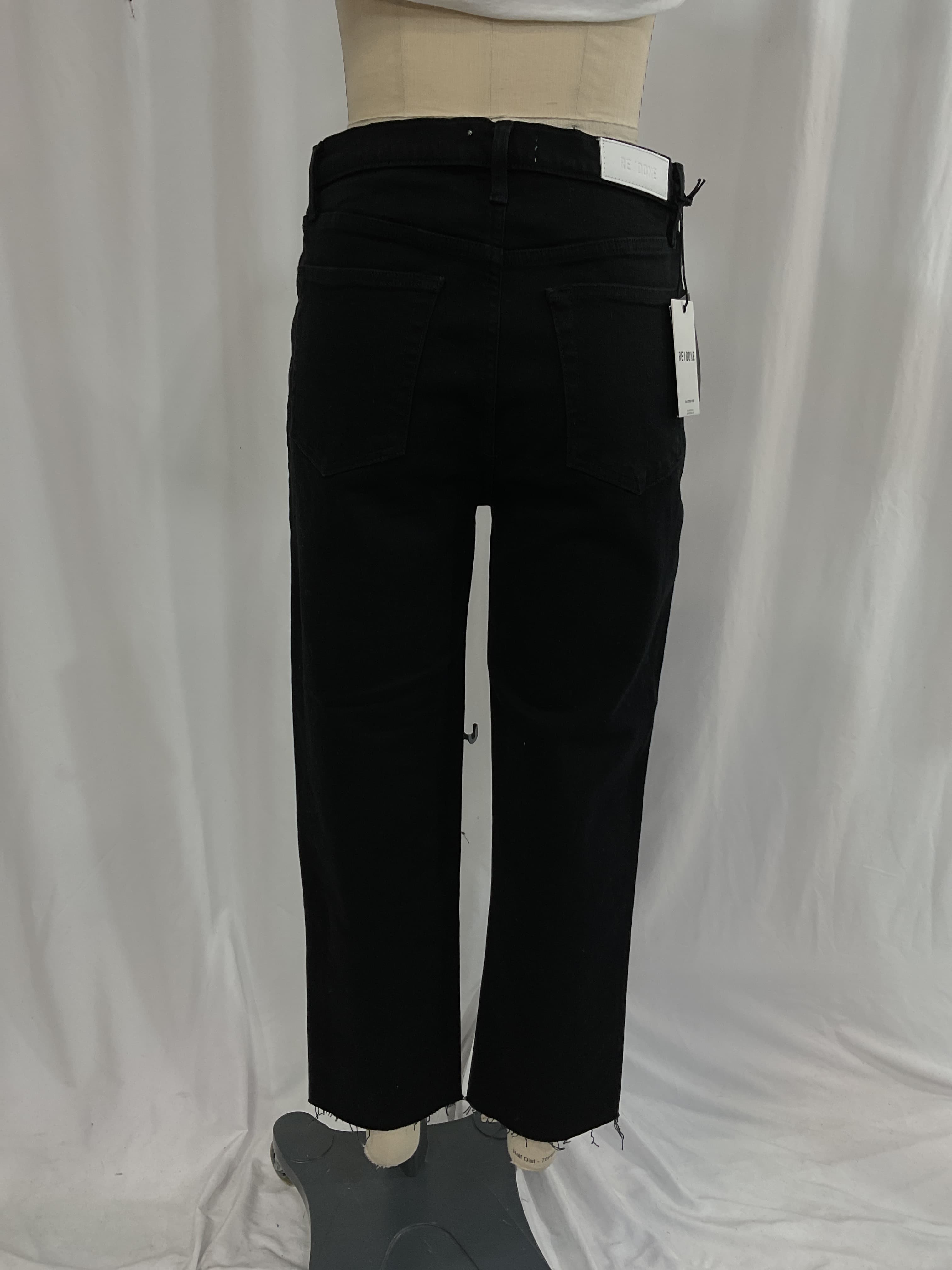 Black 70's Stove Pipe Jeans - Image 2