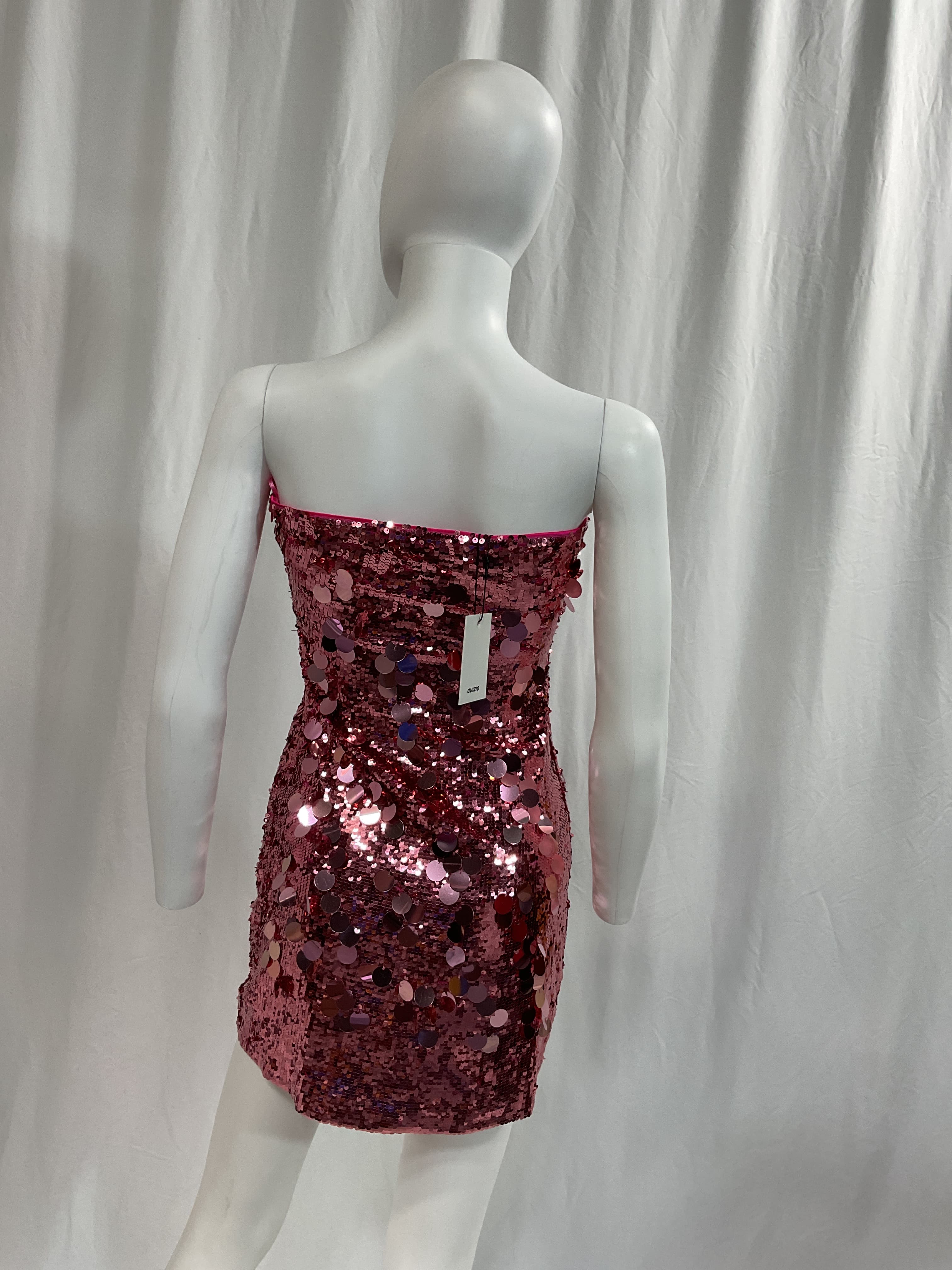Sequined Strapless Tube Minidress - Image 3