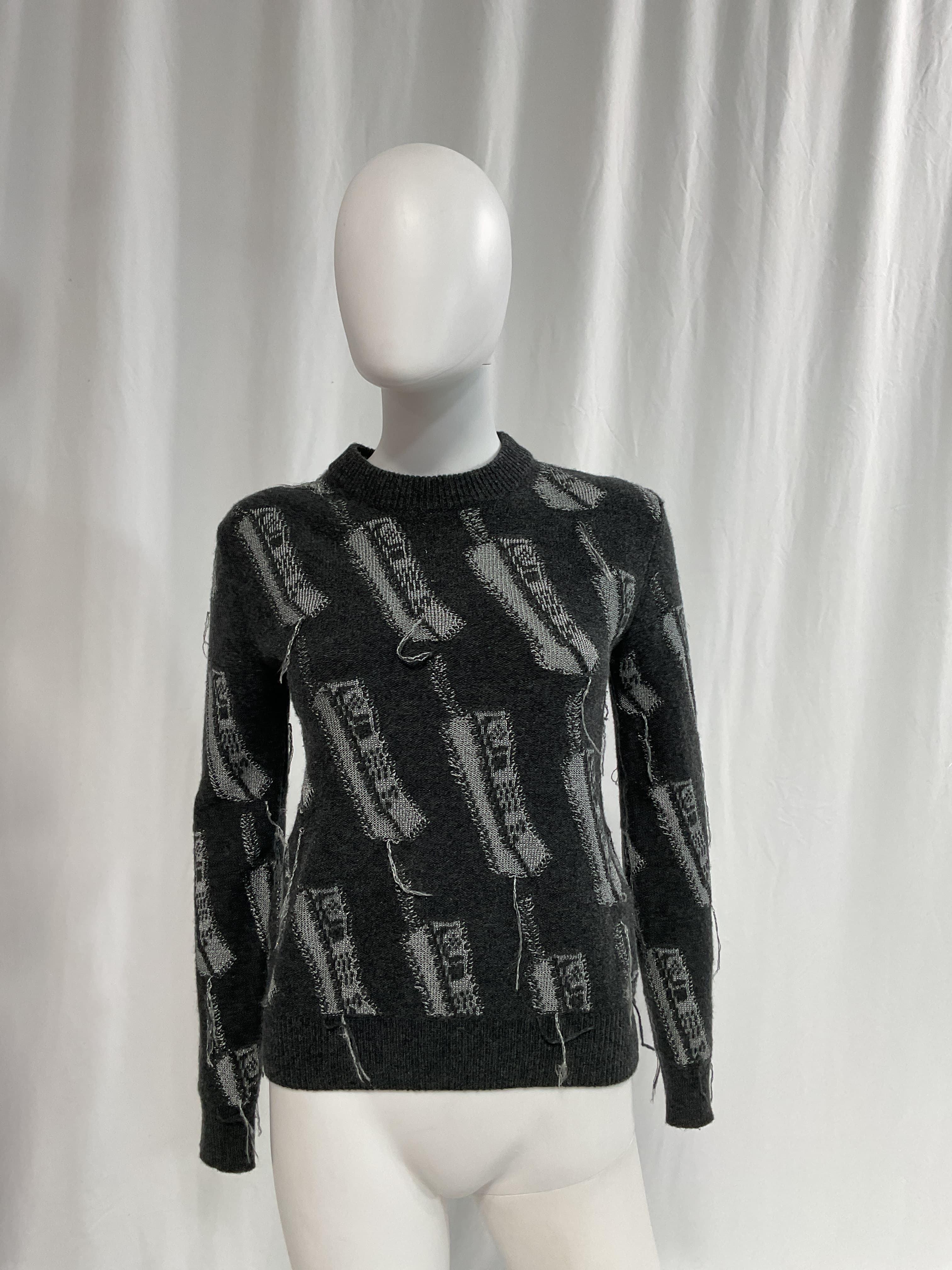 Metallic Fil Coup Wool Sweater - Image 4