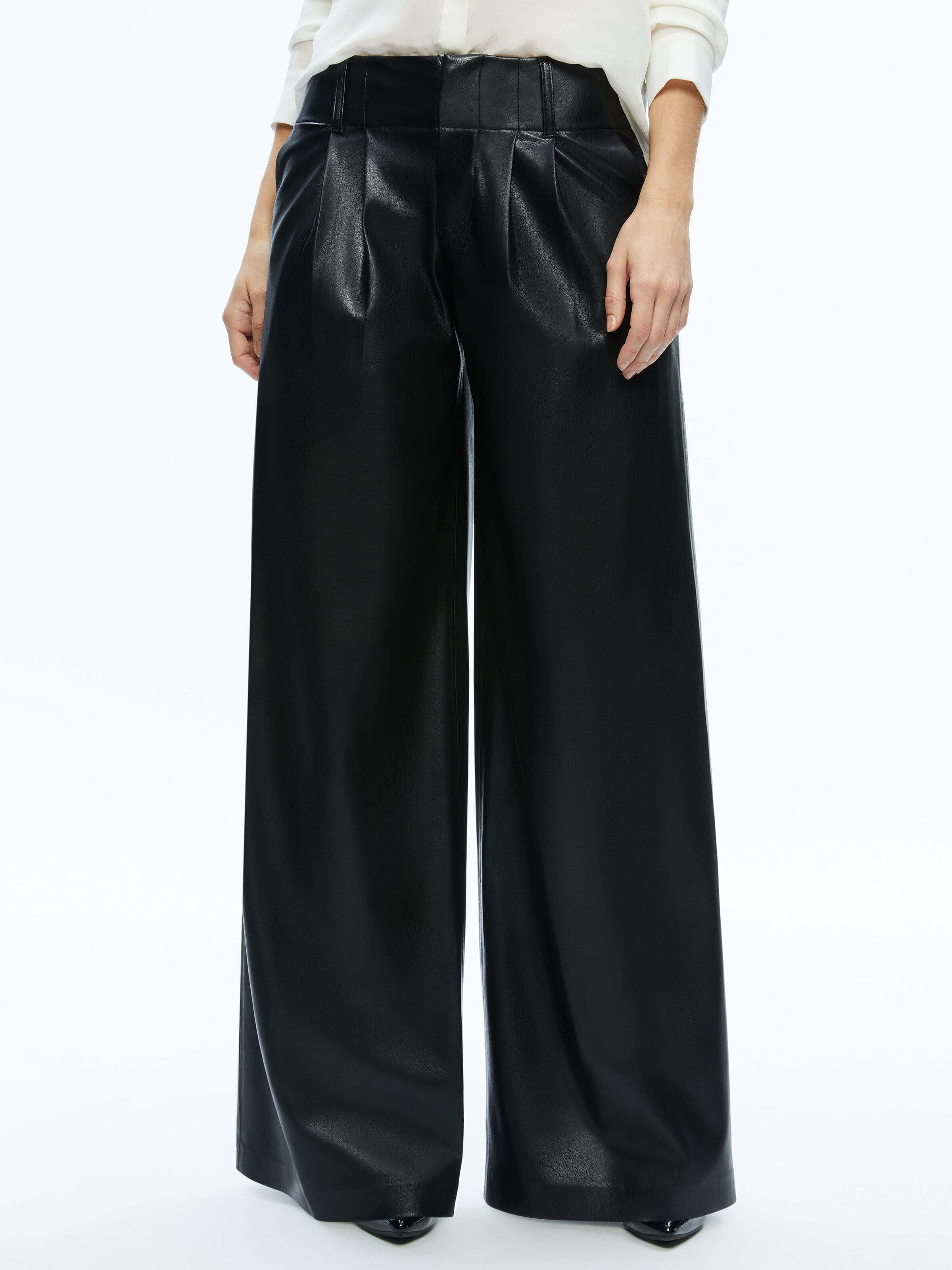 Anders Vegan Leather Low Rise Pant - Image 1