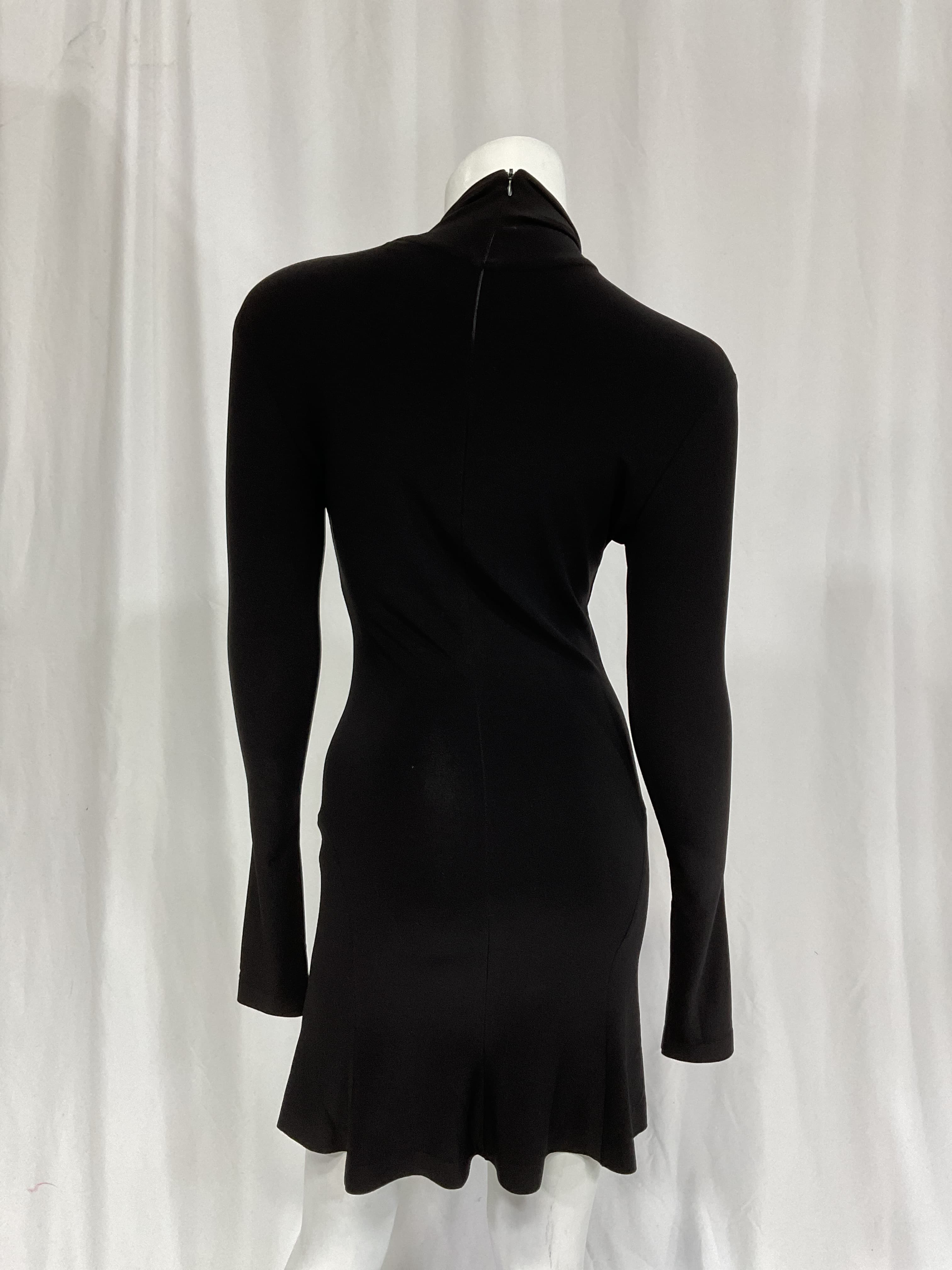Long Sleeve Turtleneck Fishtail Mini Dress - Image 2