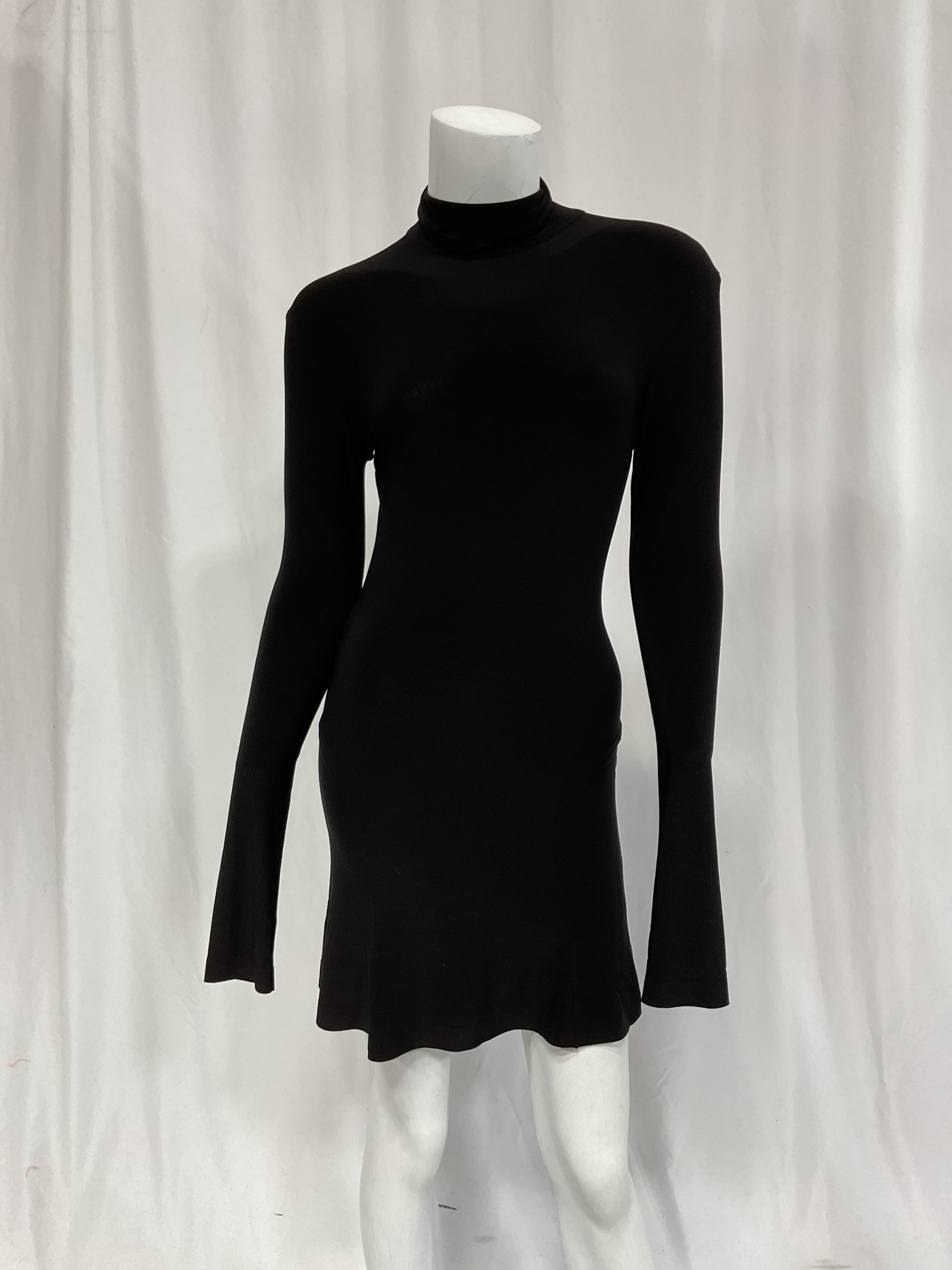 Long Sleeve Turtleneck Fishtail Mini Dress - Image 3