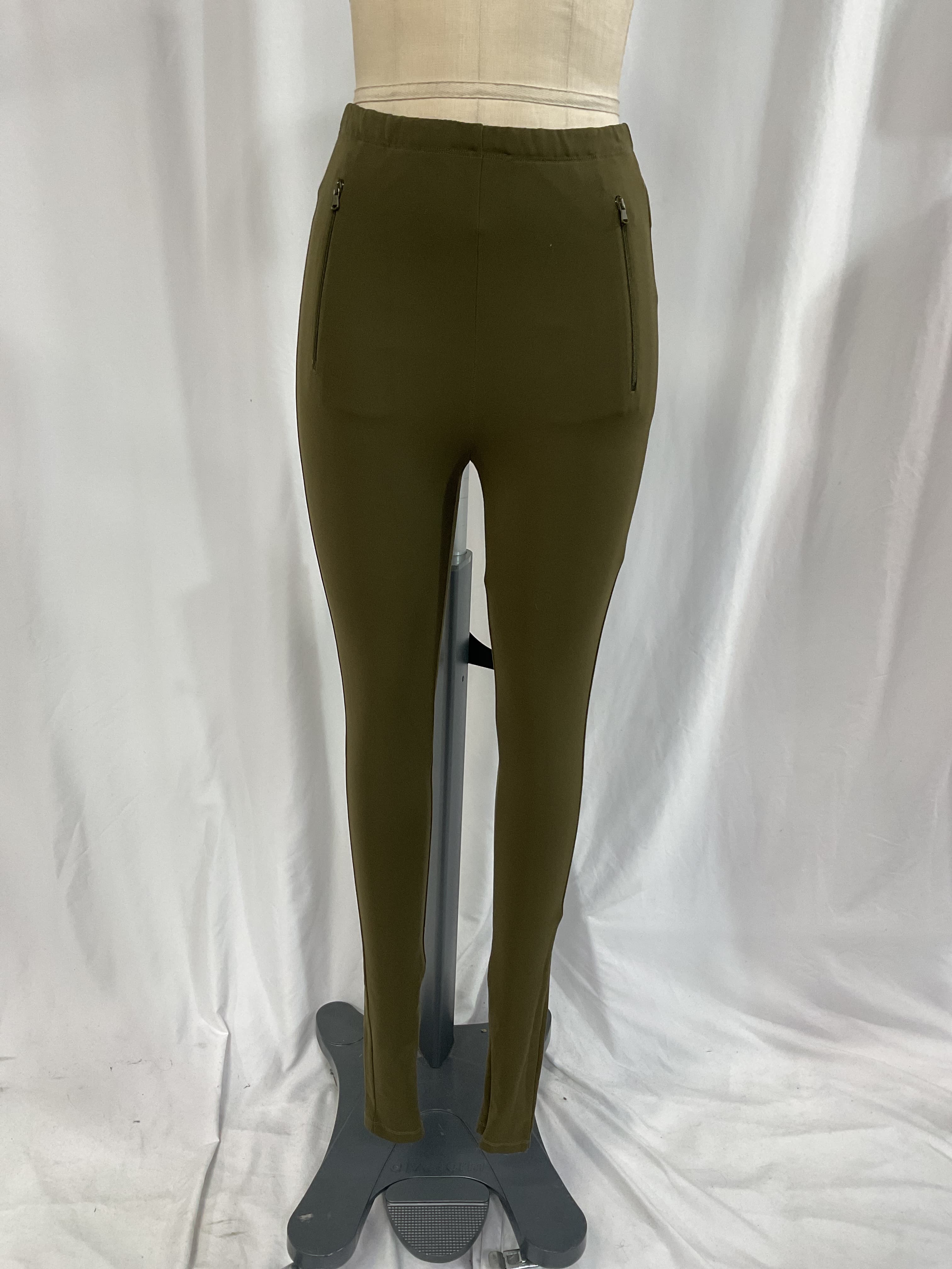 Side Zip Legging In Military - Image 4