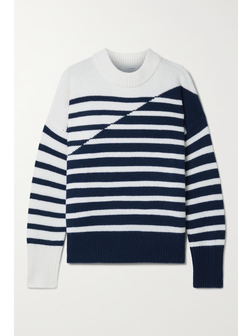 Marin Striped Wool And Cashmere-Blend Sweater - Image 1