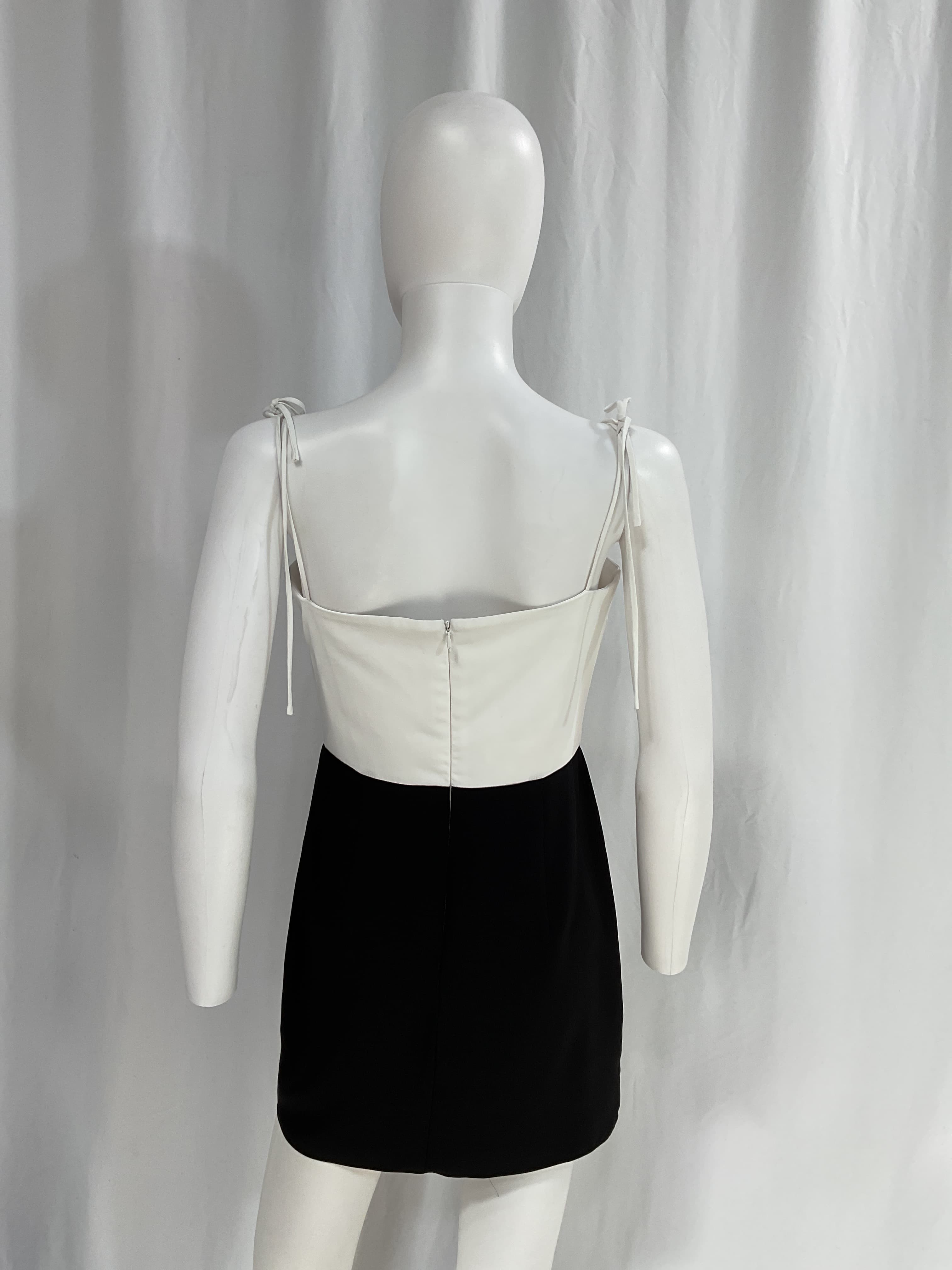 Avani Dress In Ivory & Black - Image 4