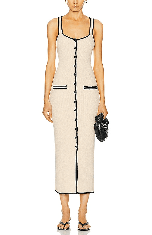 L'academie By Marianna Havilah Midi Dress In Beige - Image 1