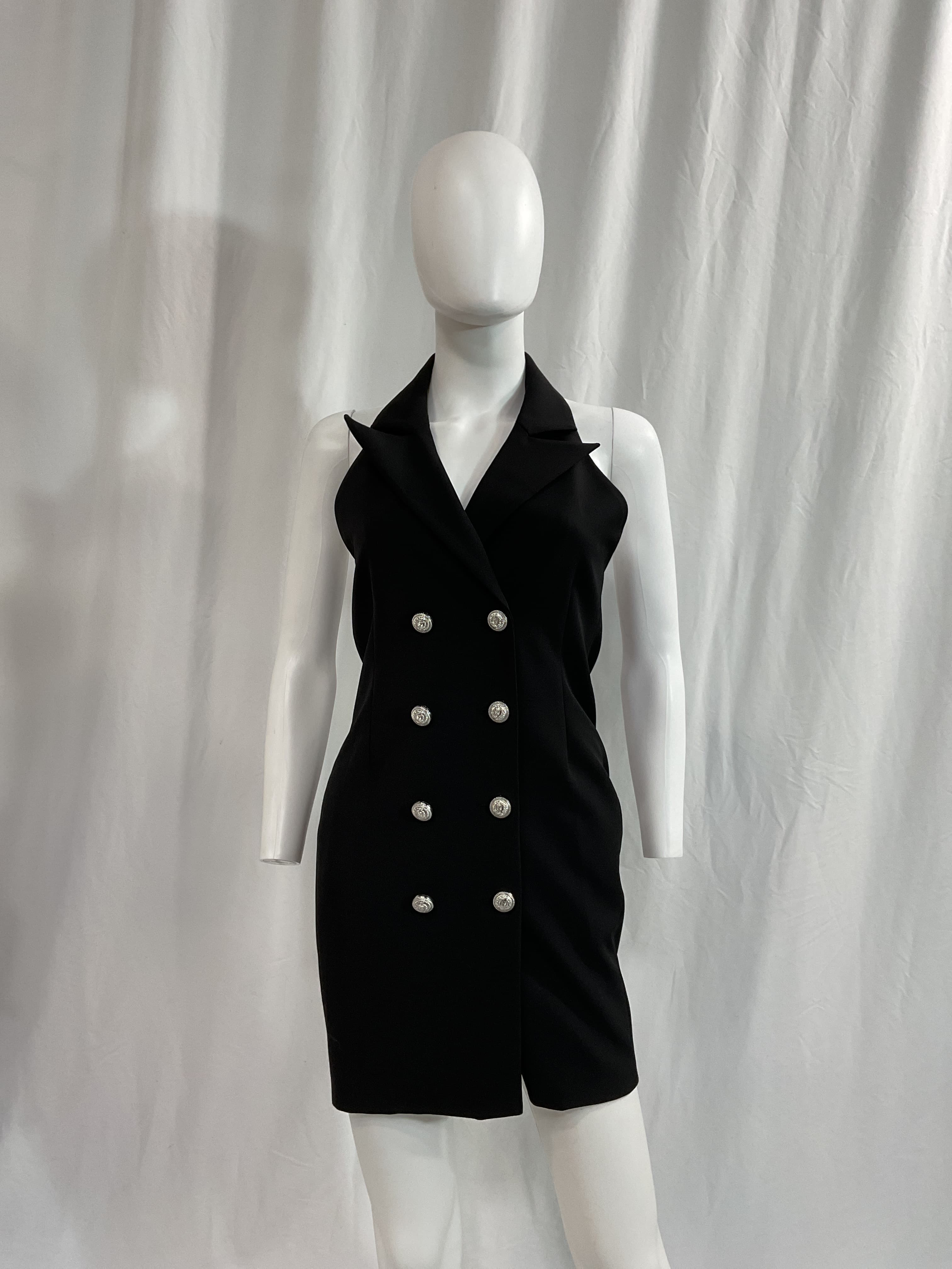Michelle Halter Blazer Dress In Black - Image 3