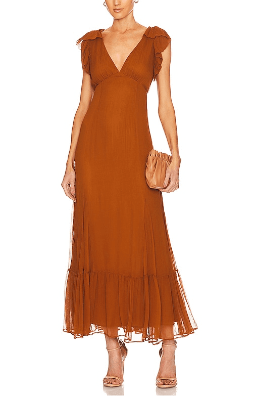 Althea Maxi Dress In Golden Spice - Image 1