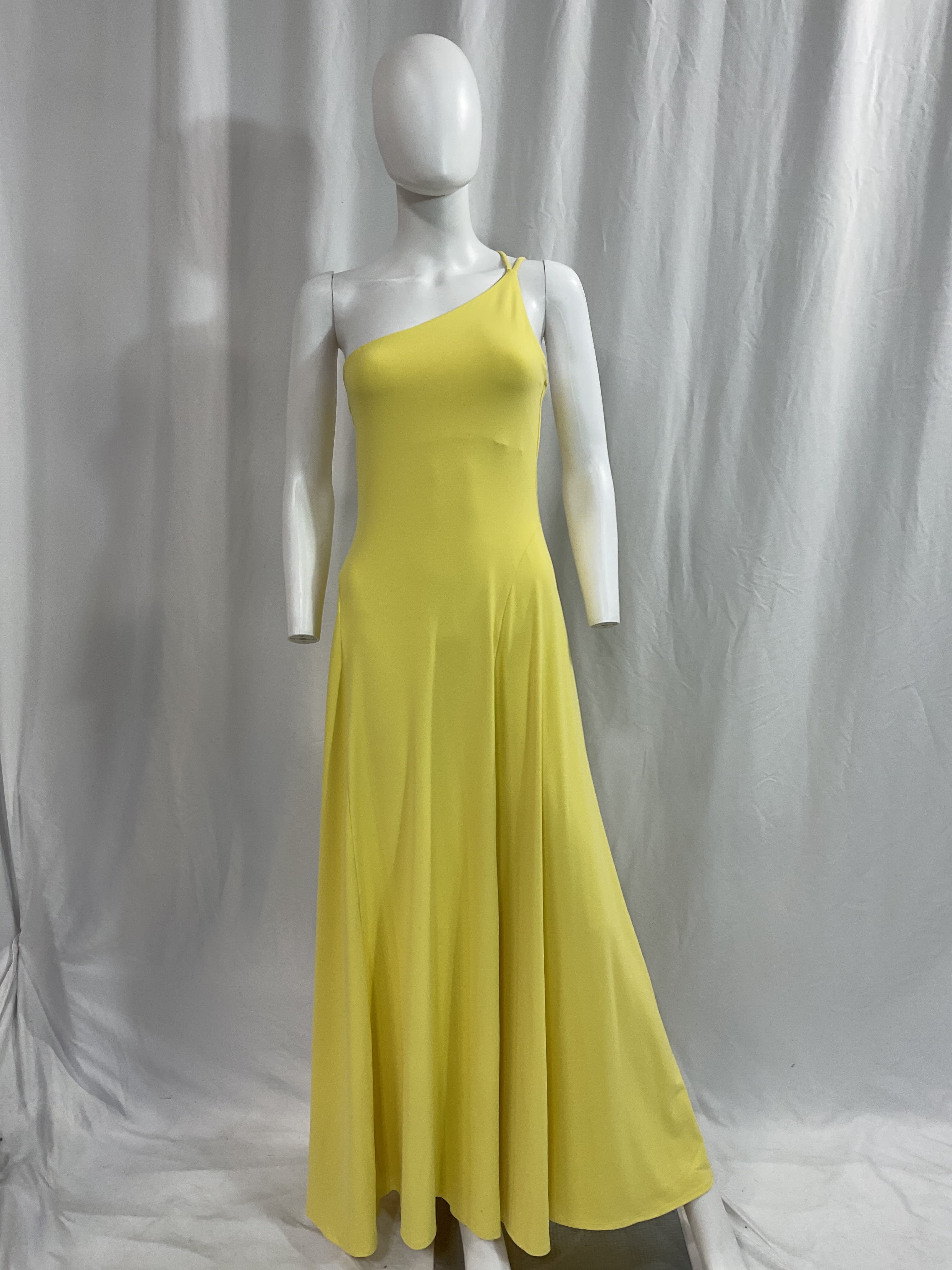 One Shoulder Dress In Lemon Zest - Image 2