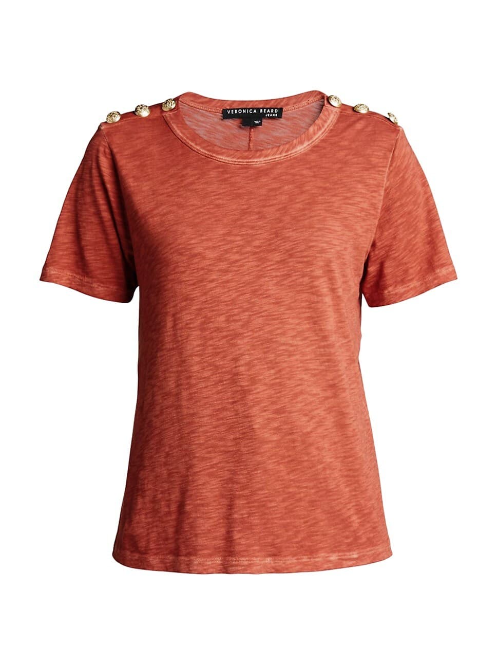 Carla Button-Trimmed T-Shirt - Image 1