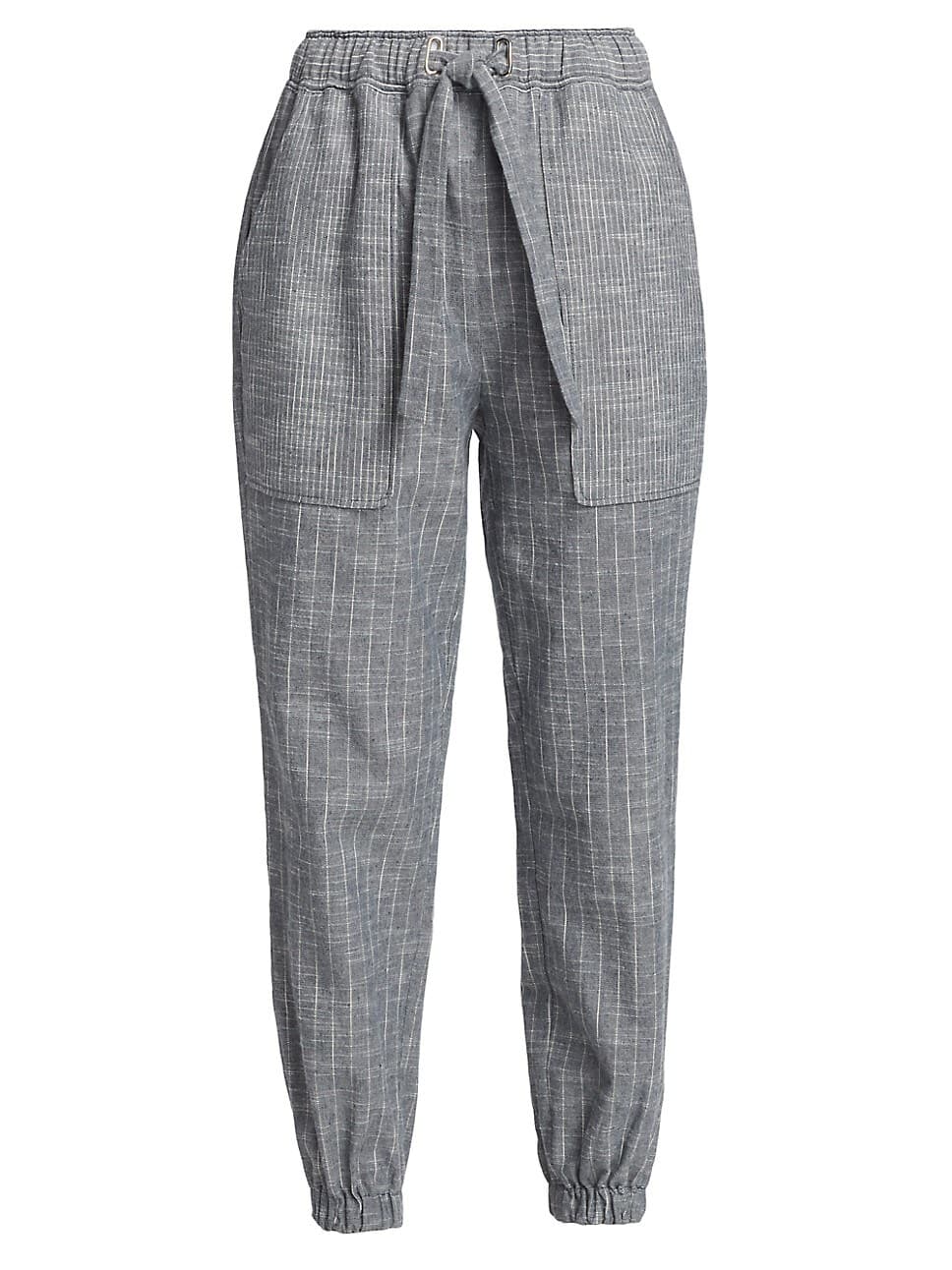 Emerald Pinstriped Joggers - Image 1