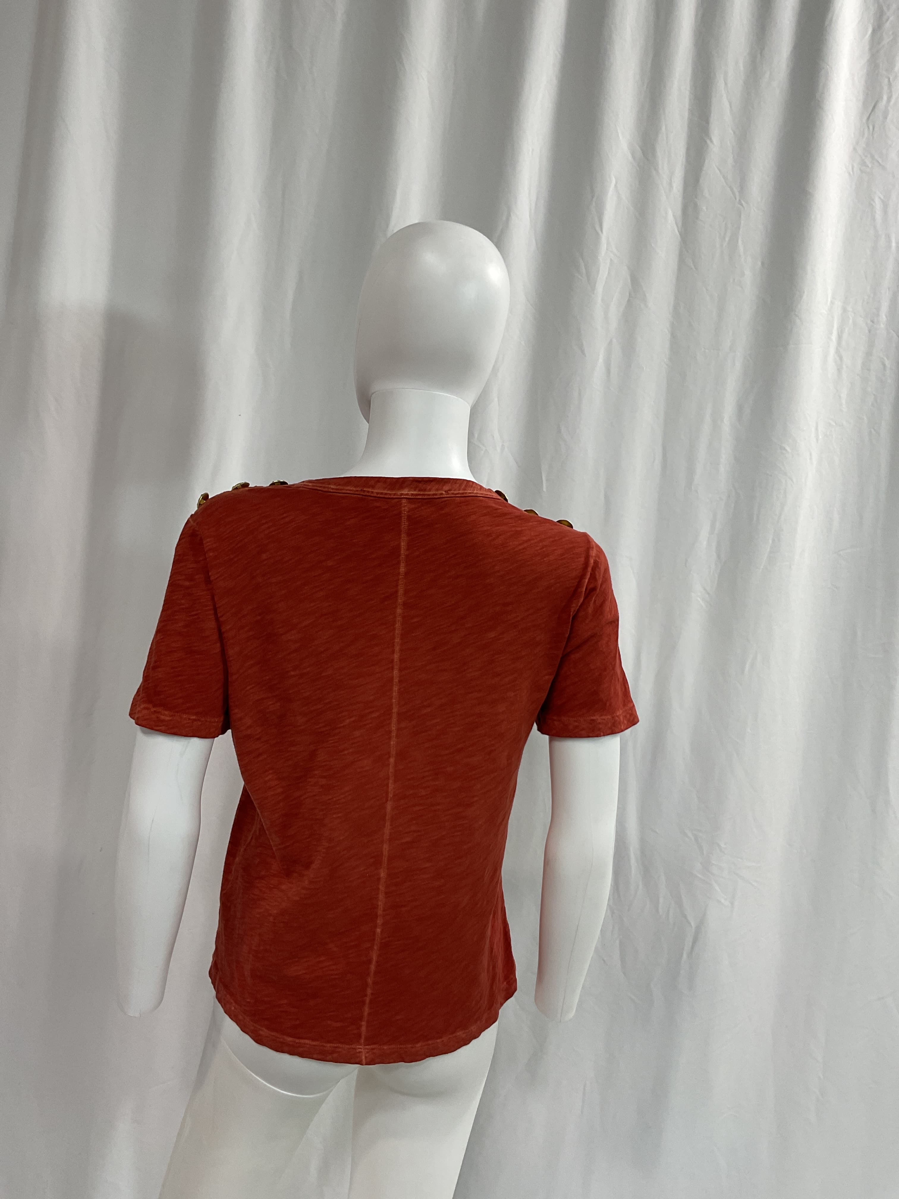 Carla Button-Trimmed T-Shirt - Image 2