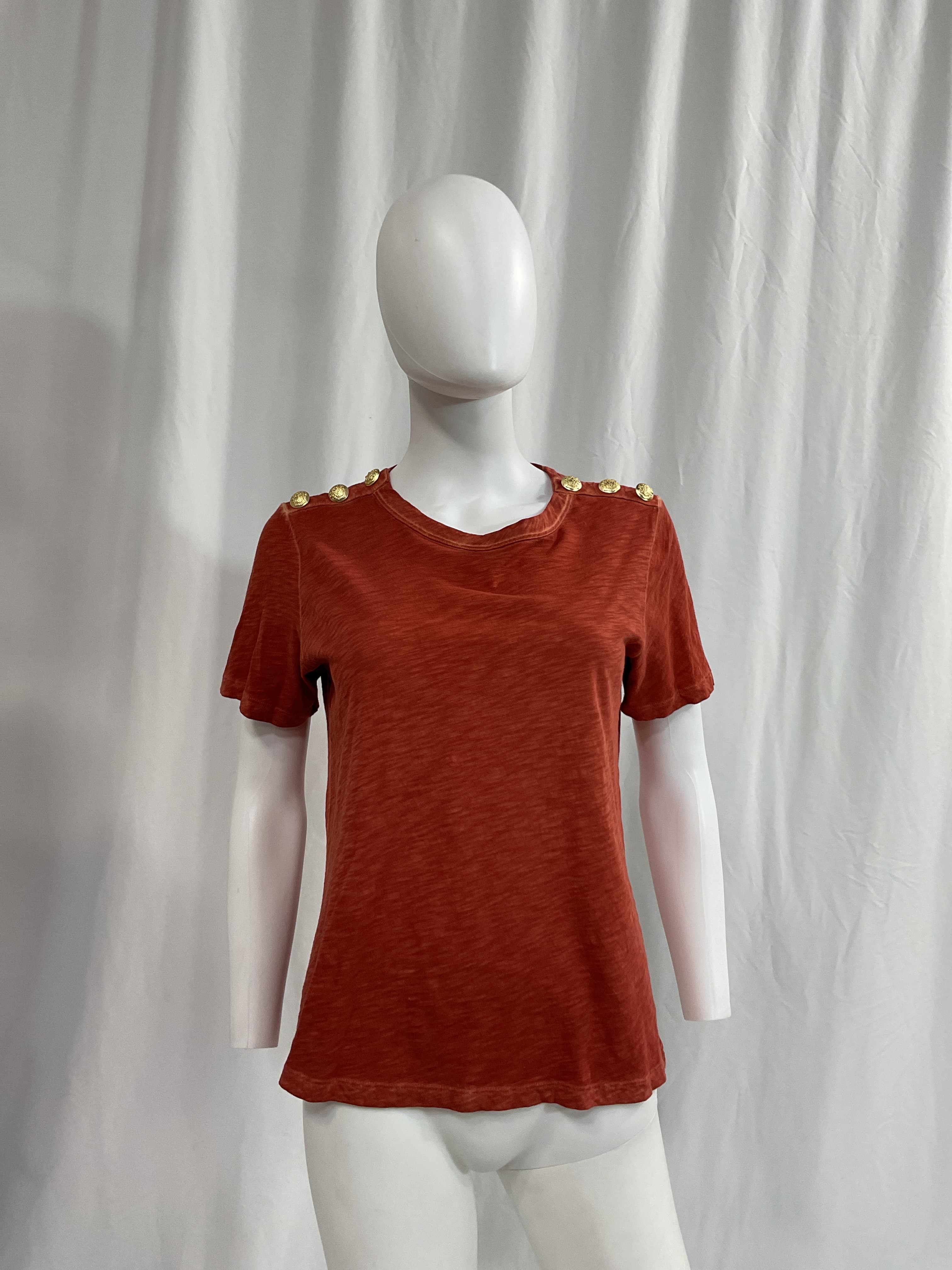 Carla Button-Trimmed T-Shirt - Image 3