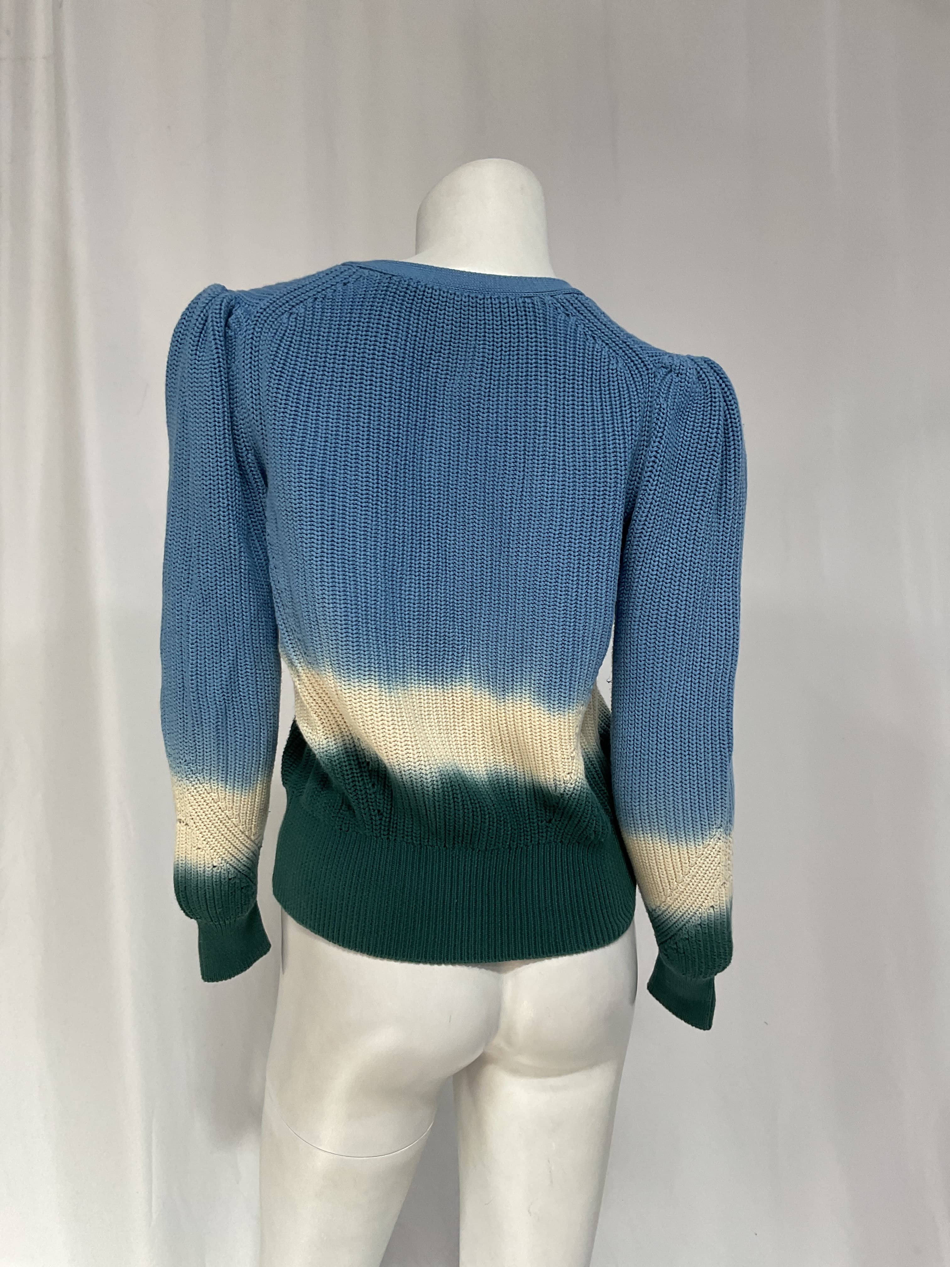 Parula Dip-Dye Puff-Sleeve Cardigan - Image 3