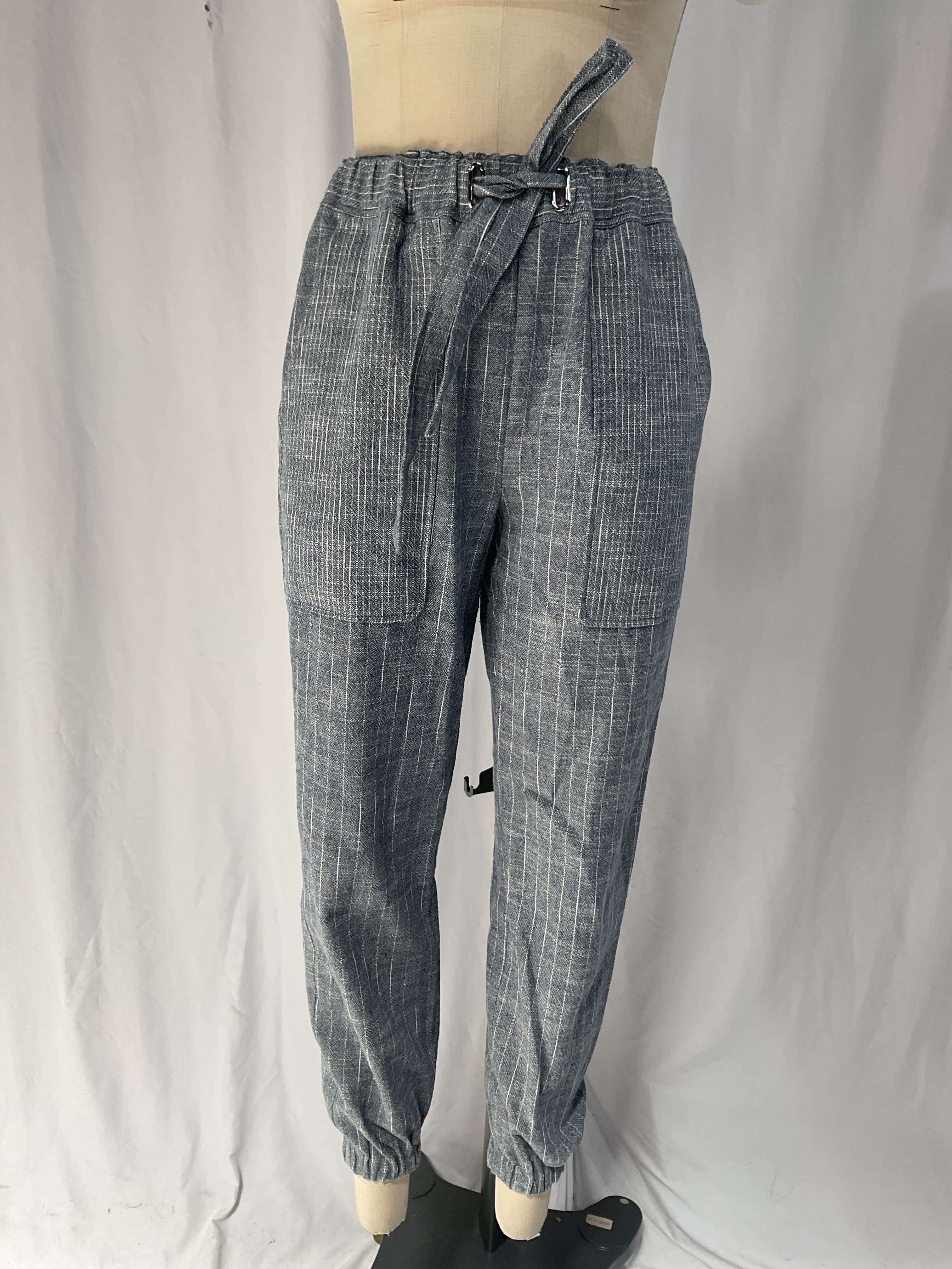 Emerald Pinstriped Joggers - Image 4