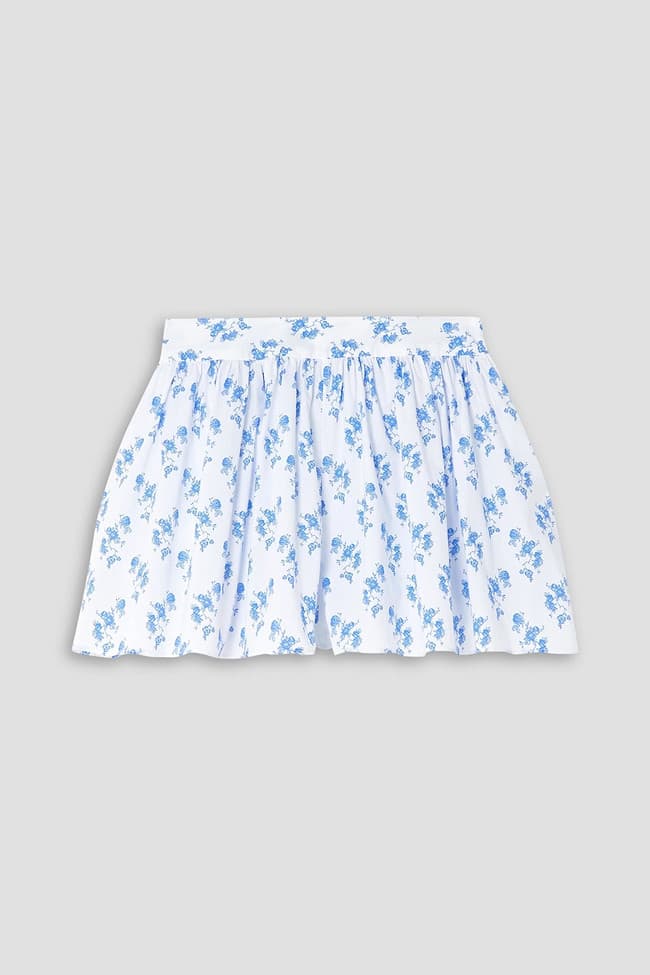 Teagen Floral-Print Cotton-Blend Poplin Shorts - Image 1