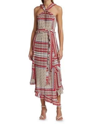 Dasha Graphic Print Hanterneck Dress - Image 1