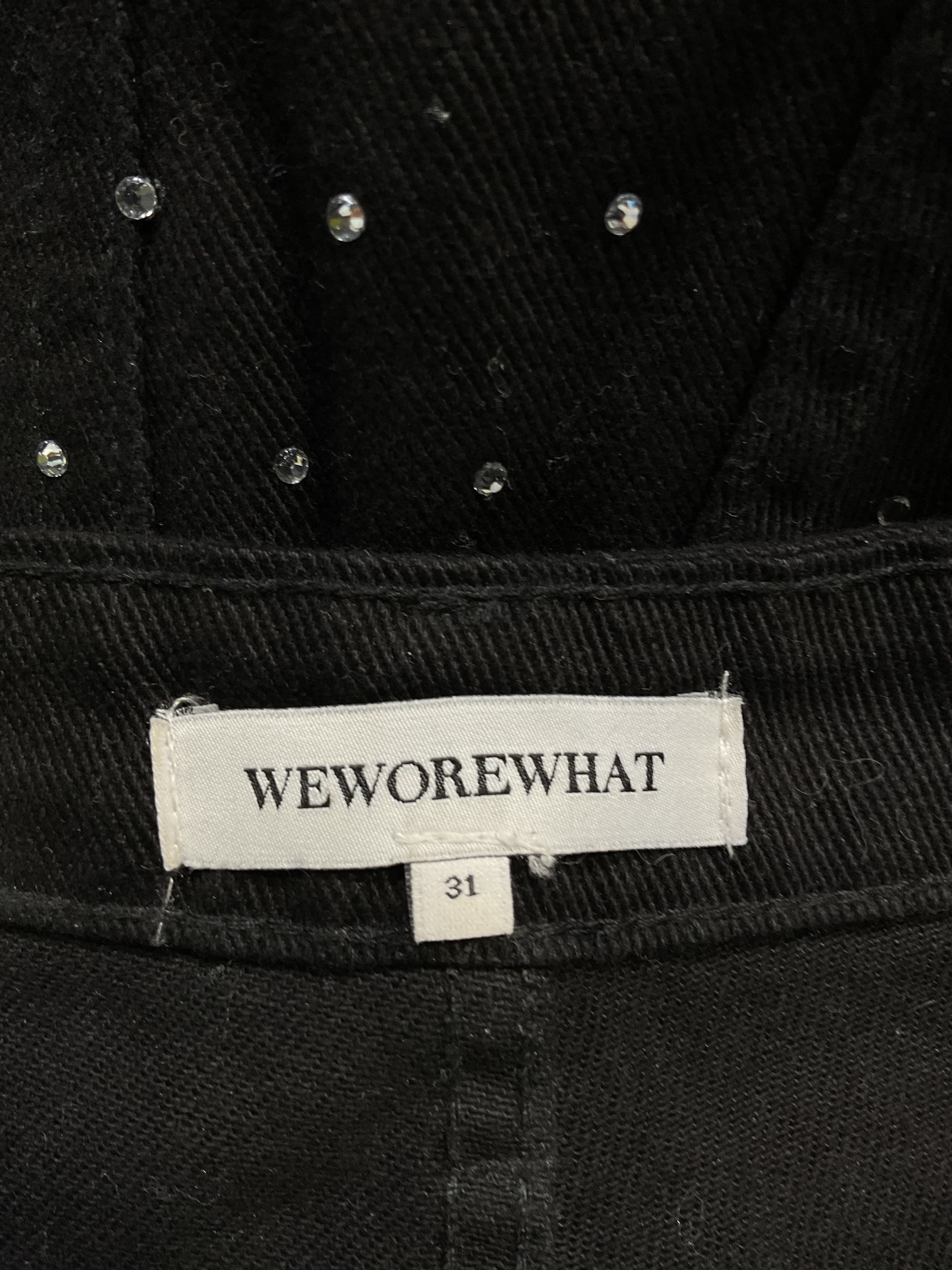 Rhinestone Twill Denim Straight Leg Jean - Image 4