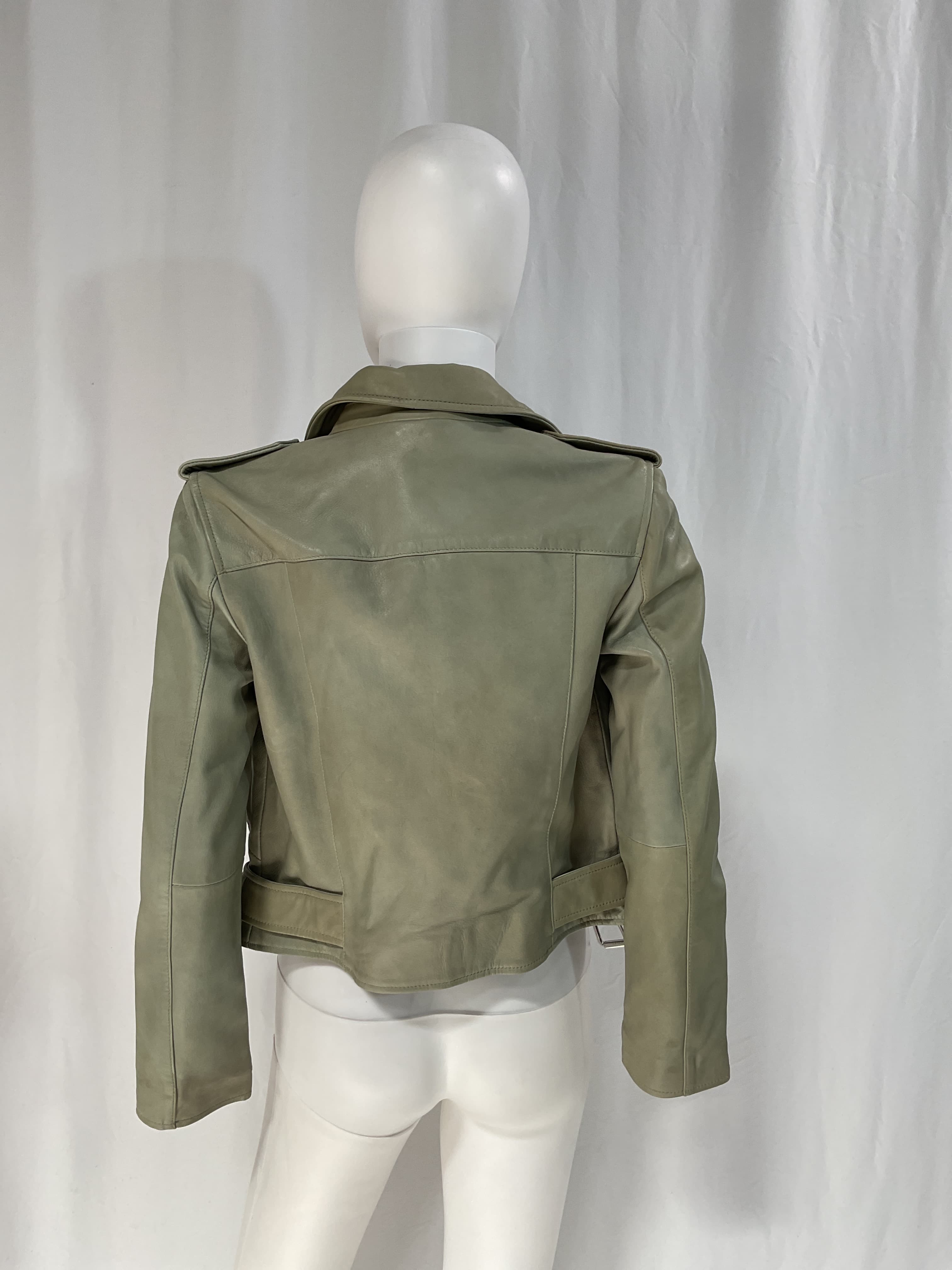 Balfern Leather Biker Jacket - Image 2