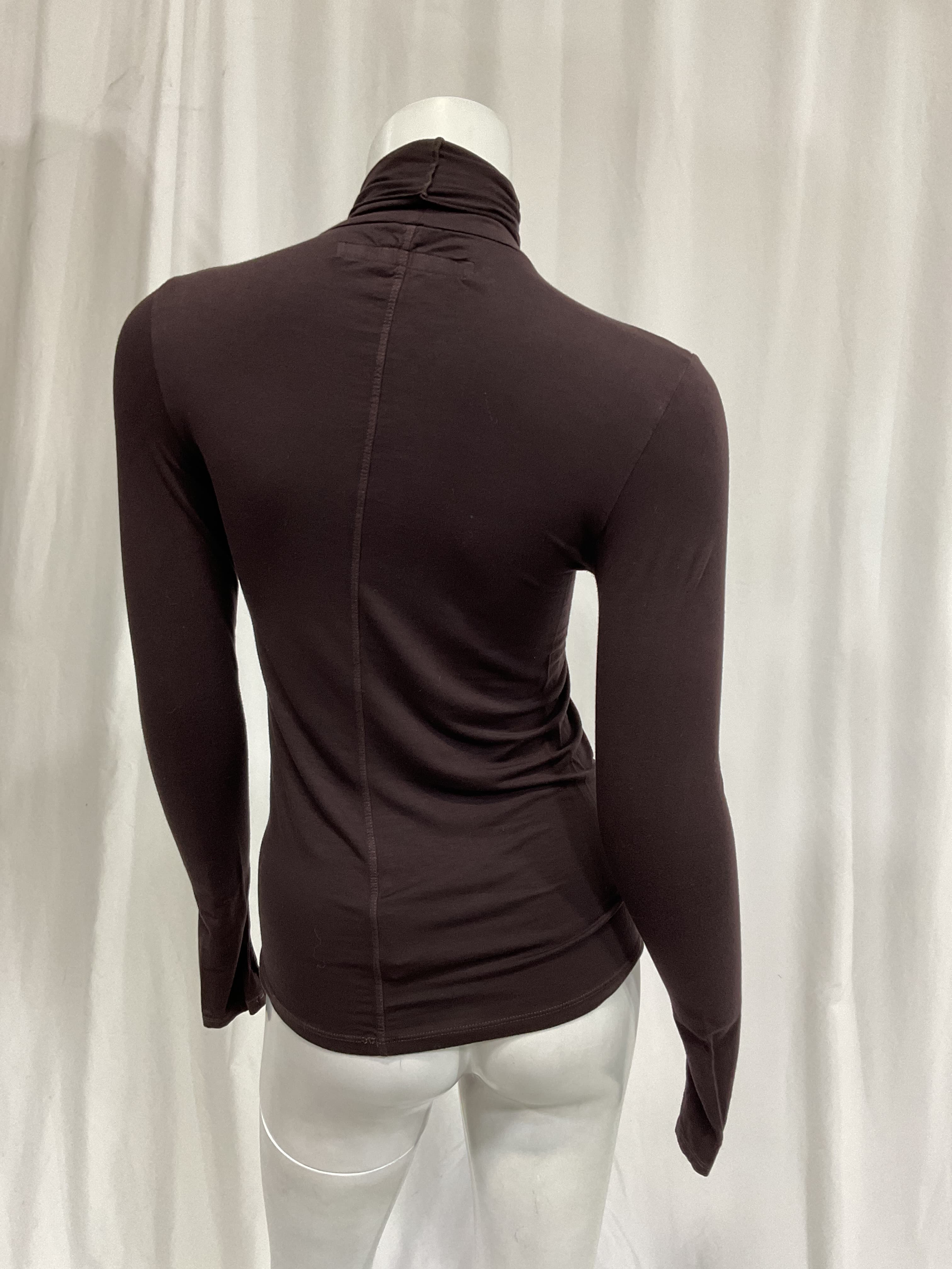 Viscose Jersey Long Sleeve Turtleneck Top - Image 3