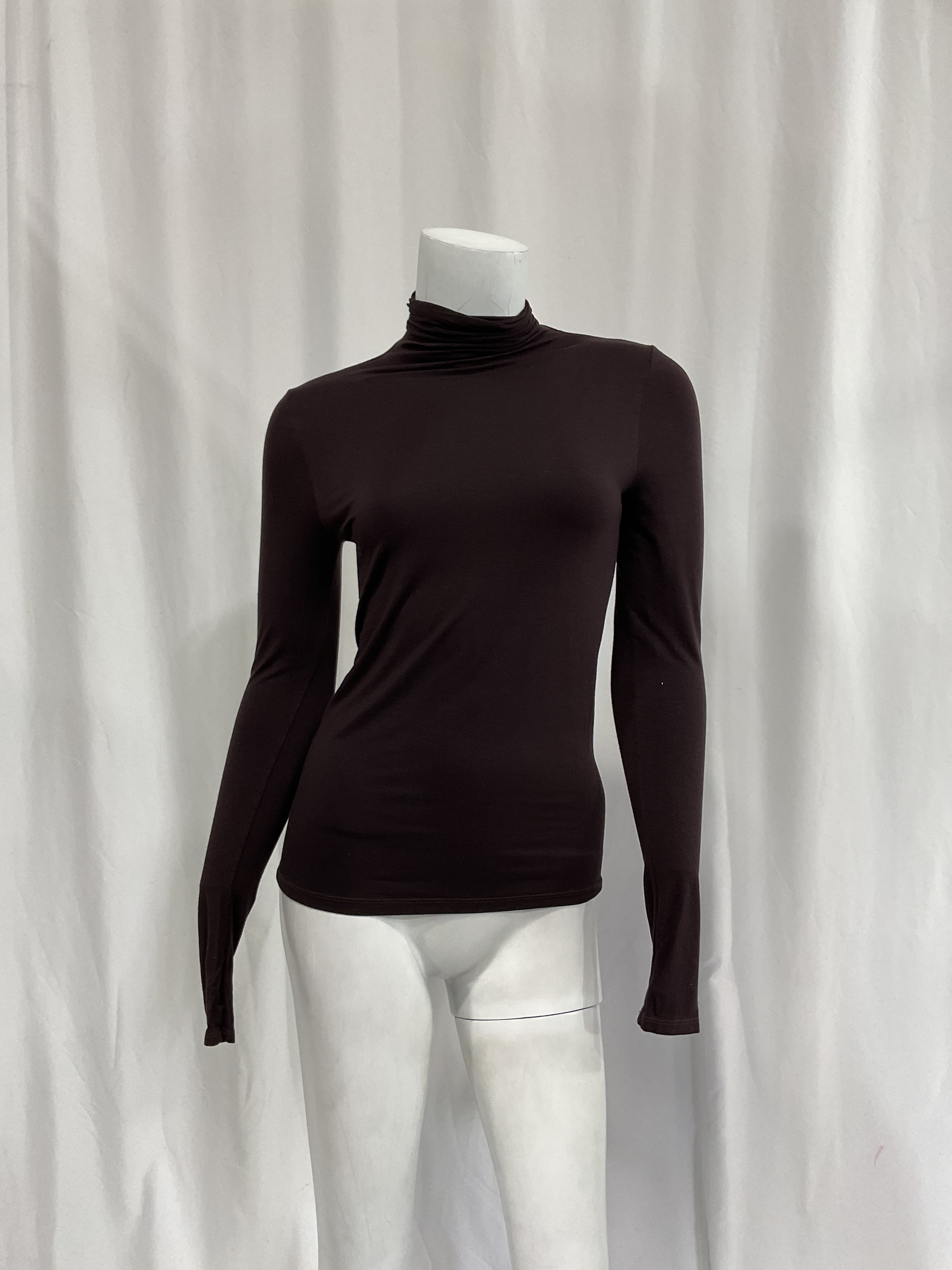 Viscose Jersey Long Sleeve Turtleneck Top - Image 2