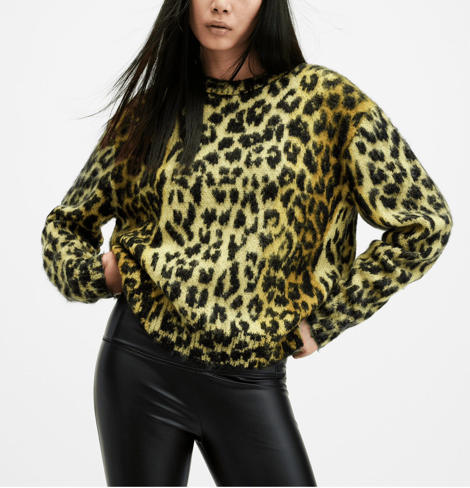 Lex Oversized Leopard Print Sweater - Image 1