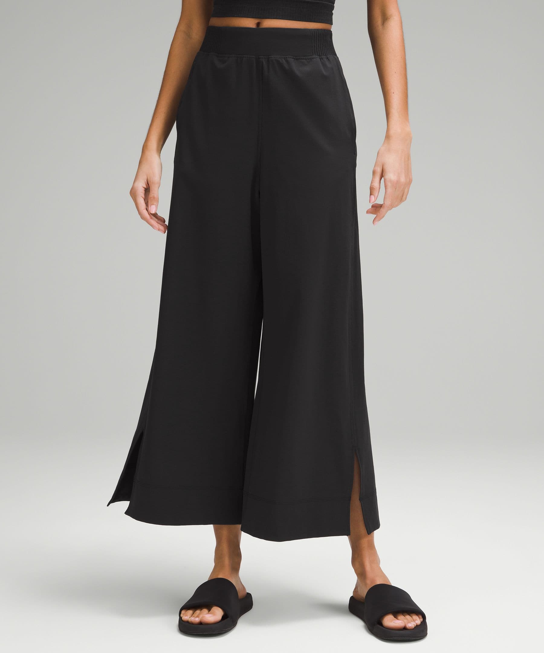 Stretch Woven Wide-Leg High-Rise Cropped Pant - Image 1