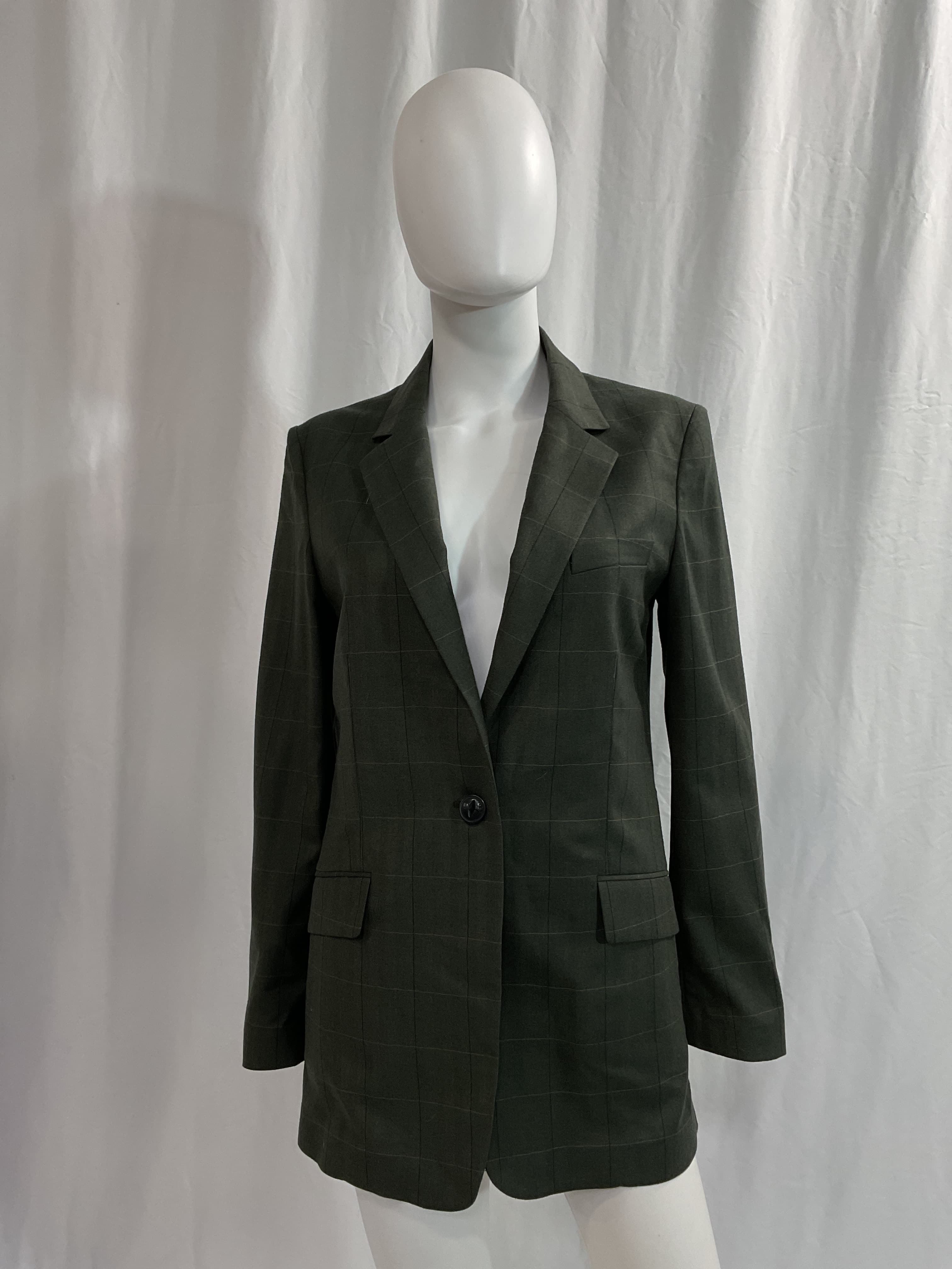 Herringbone Knit Wool Blazer - Image 3