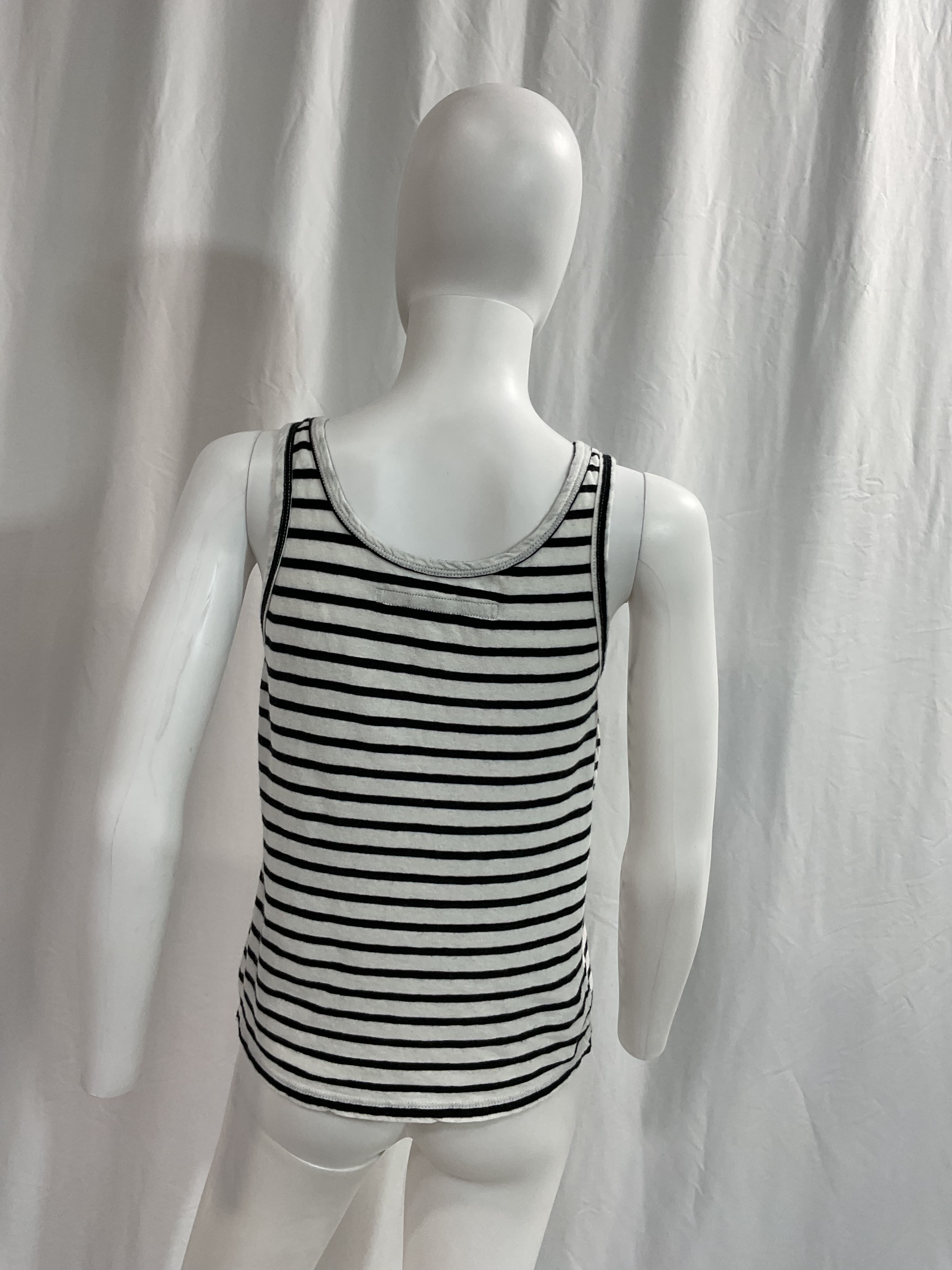Easy Tank In White & Black Stripe - Image 4