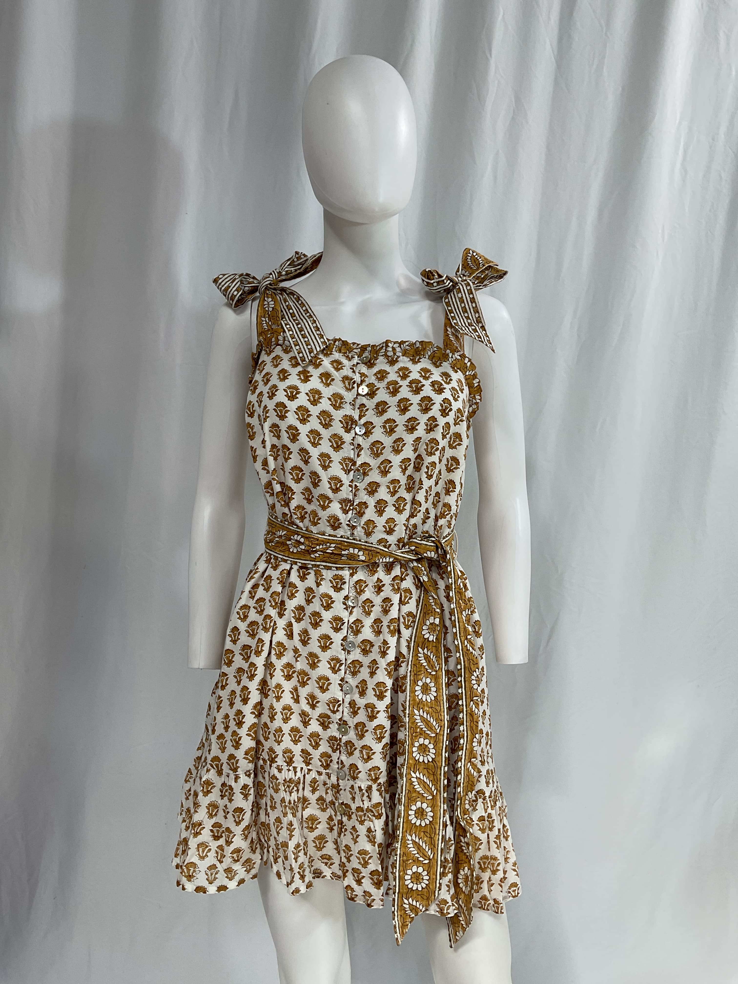 Tillie Mini Dress In Honey Mix Print - Image 3