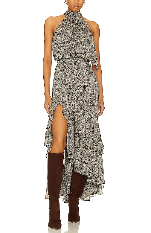 Aneva Dress In Paisley Shimmer - Image 1