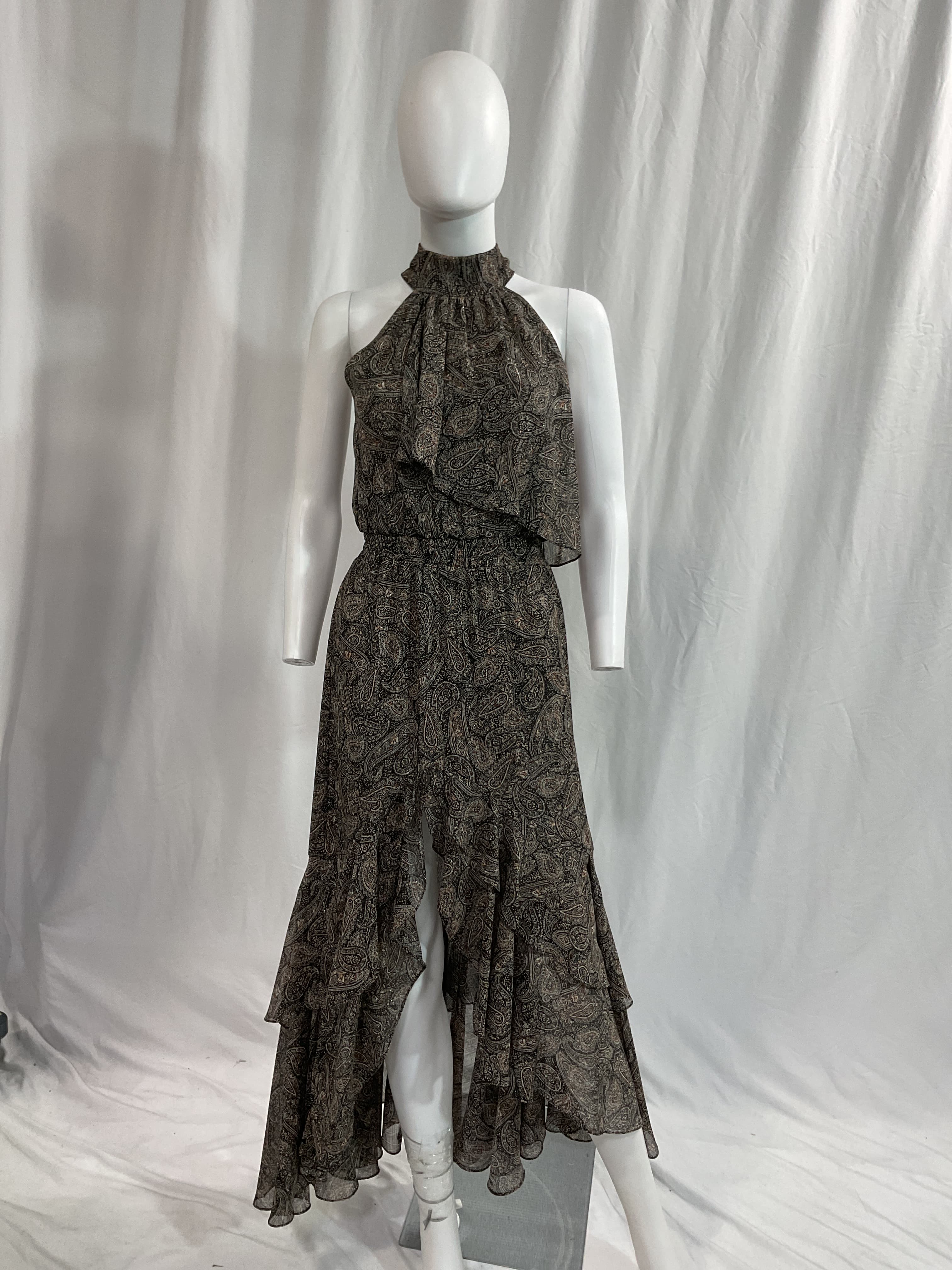 Aneva Dress In Paisley Shimmer - Image 3