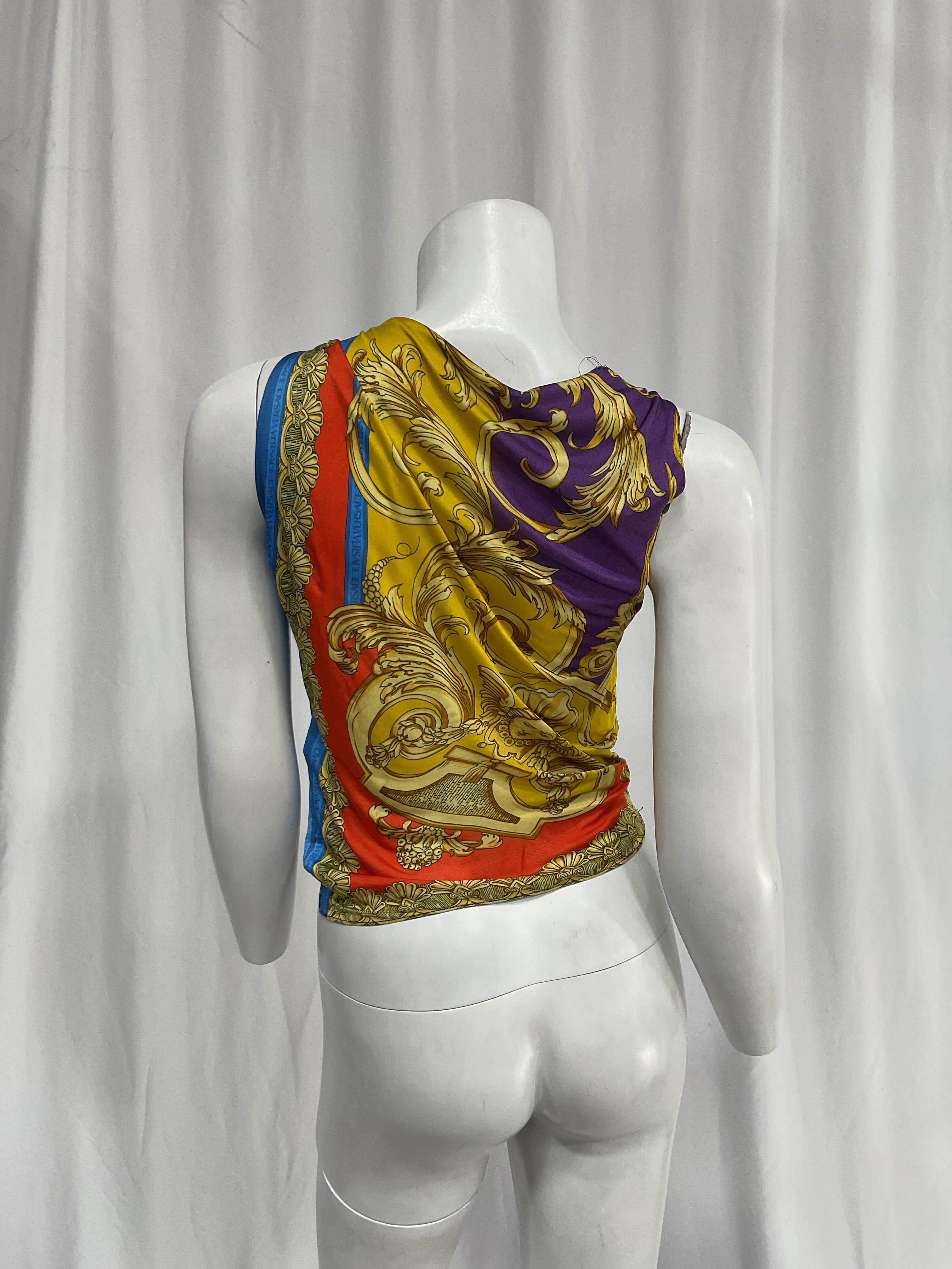 Safety Pin & Heritage Print Crop Top - Image 3